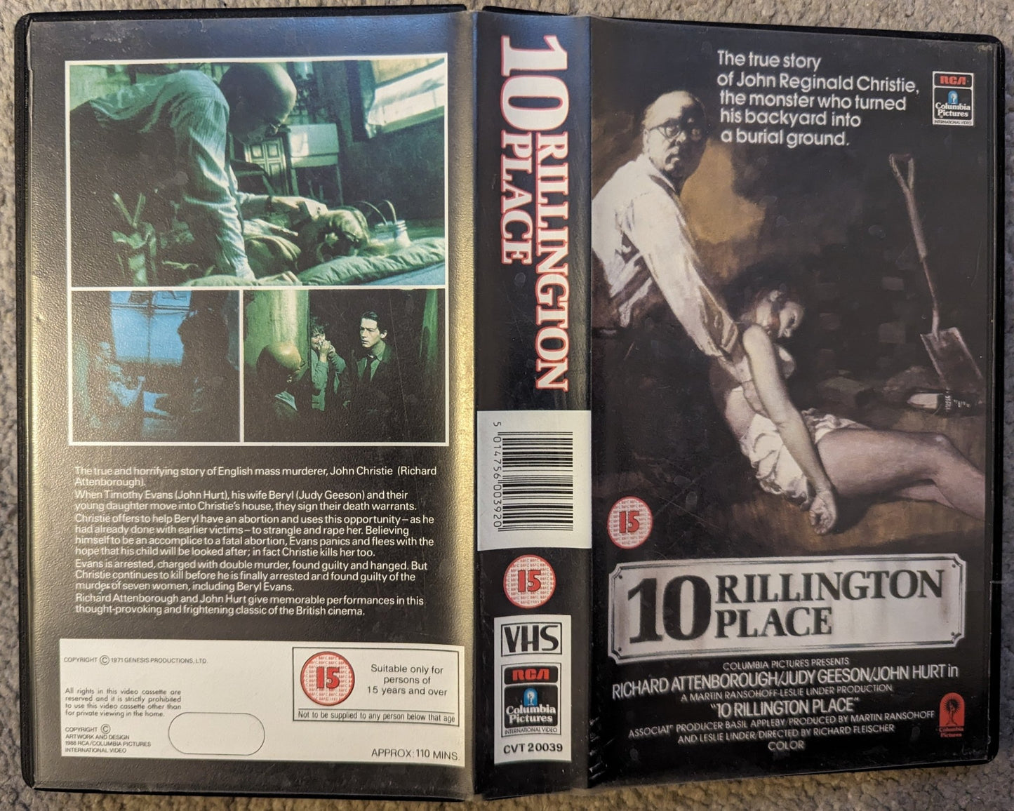 10 Rillington Place (1971) VHS Video - Flippin Retro Video Shop