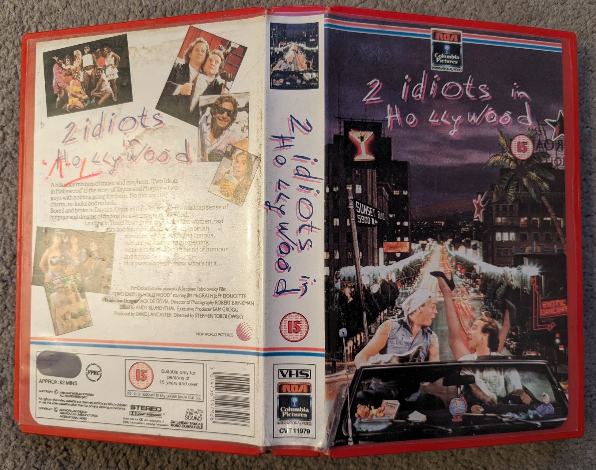 2 Idiots In Hollywood (1988) VHS Video Ex Rental - Flippin Retro Video Shop