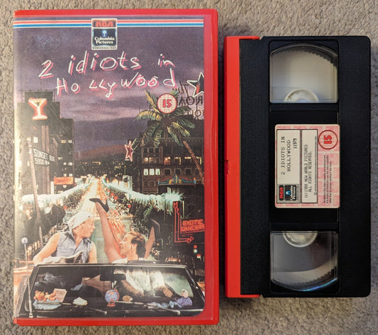 2 Idiots In Hollywood (1988) VHS Video Ex Rental - Flippin Retro Video Shop