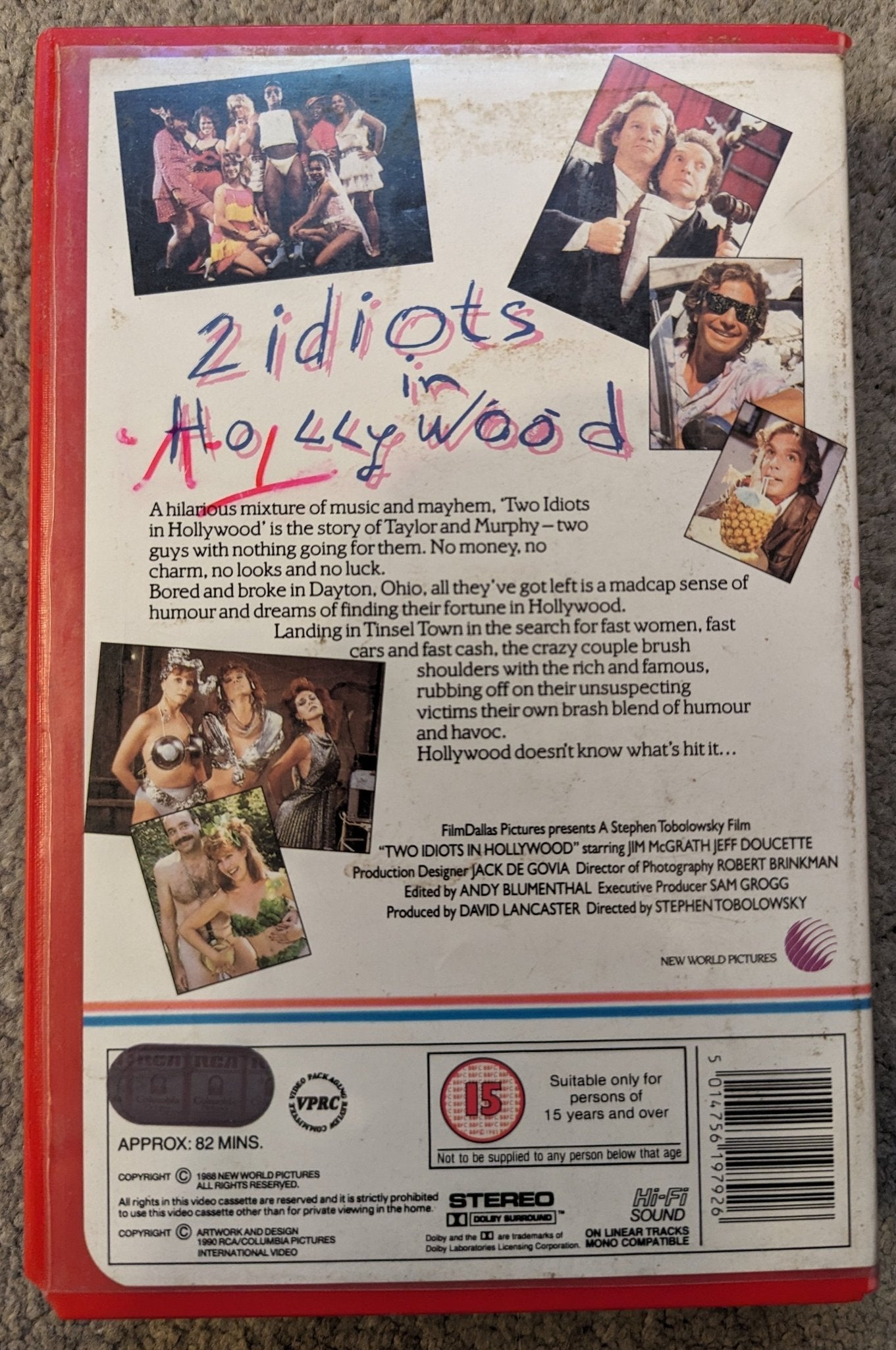 2 Idiots In Hollywood (1988) VHS Video Ex Rental - Flippin Retro Video Shop