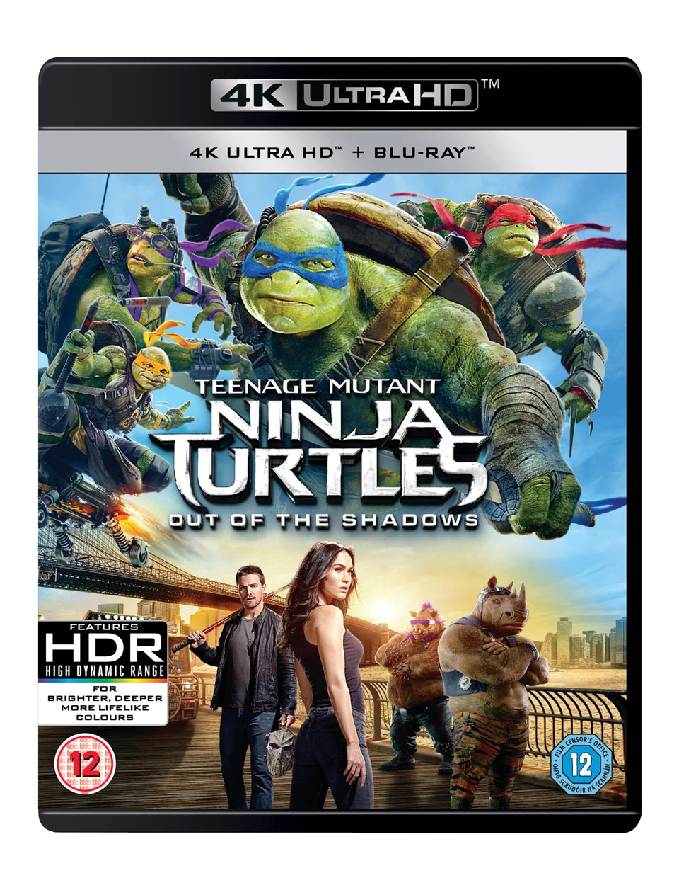 TMNT Teenage Mutant Ninja Turtles Out Of The Shadows 4K Ultra HD + Blu-Ray