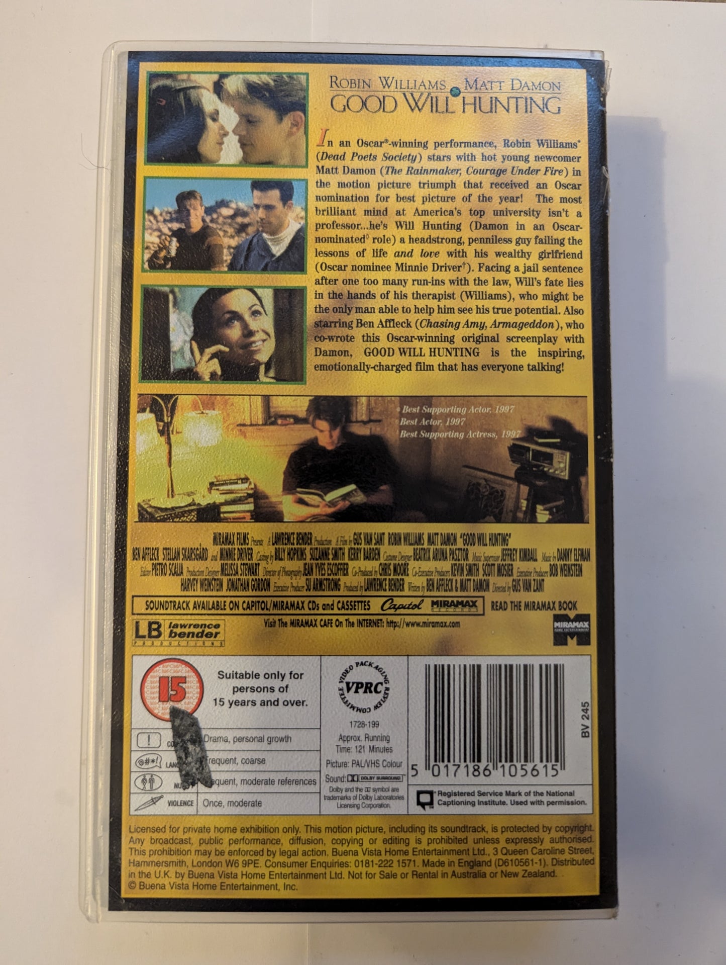 Good Will Hunting (1997) VHS Video