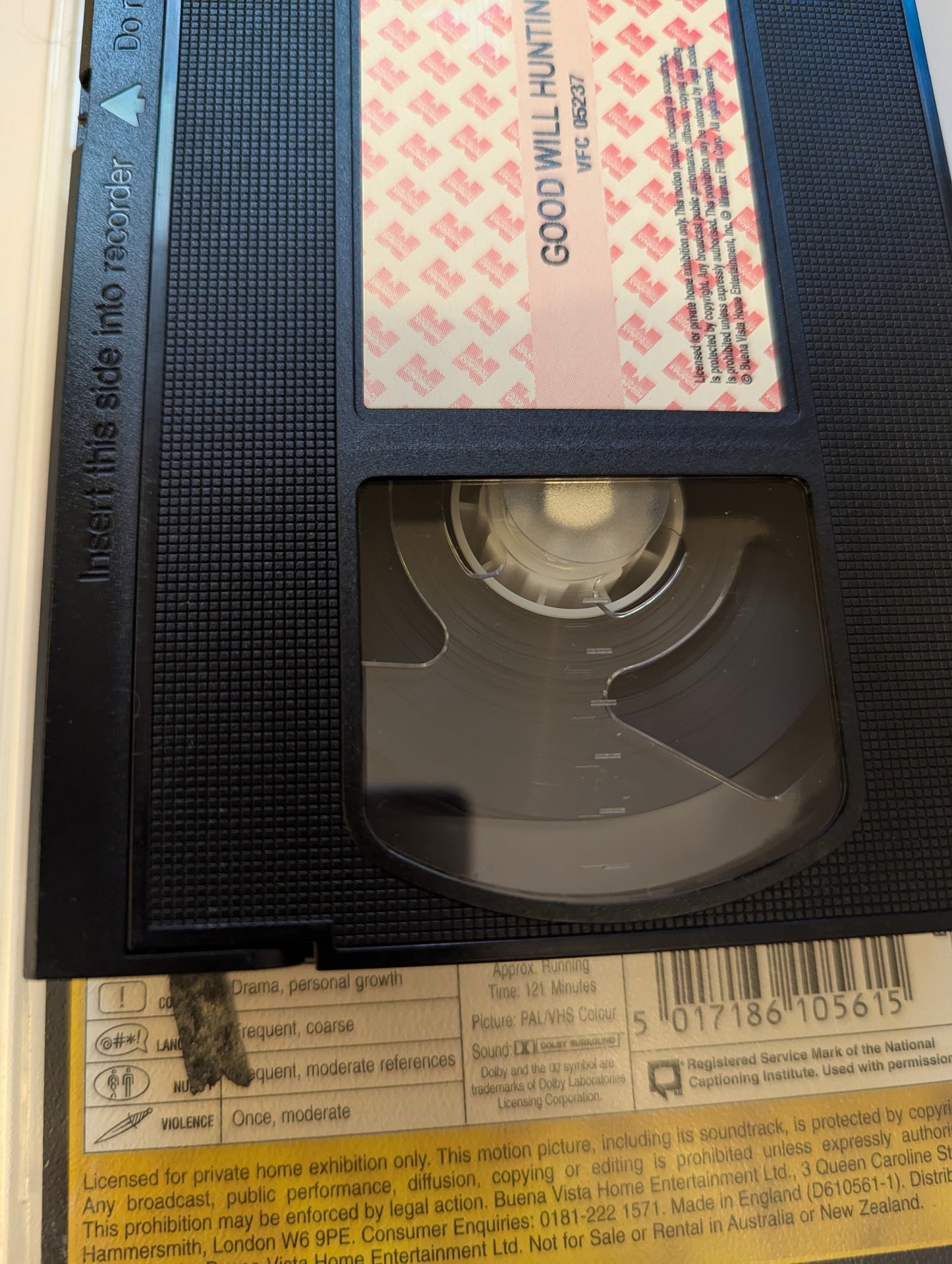 Good Will Hunting (1997) VHS Video