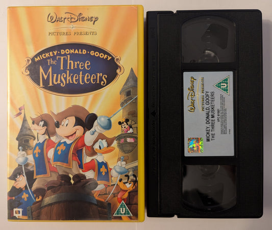 Mickey Donald Goofy The Three Musketeers VHS Video