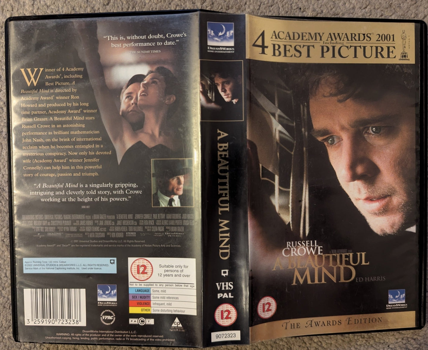 A Beautiful Mind (2001) VHS Video - Flippin Retro Video Shop