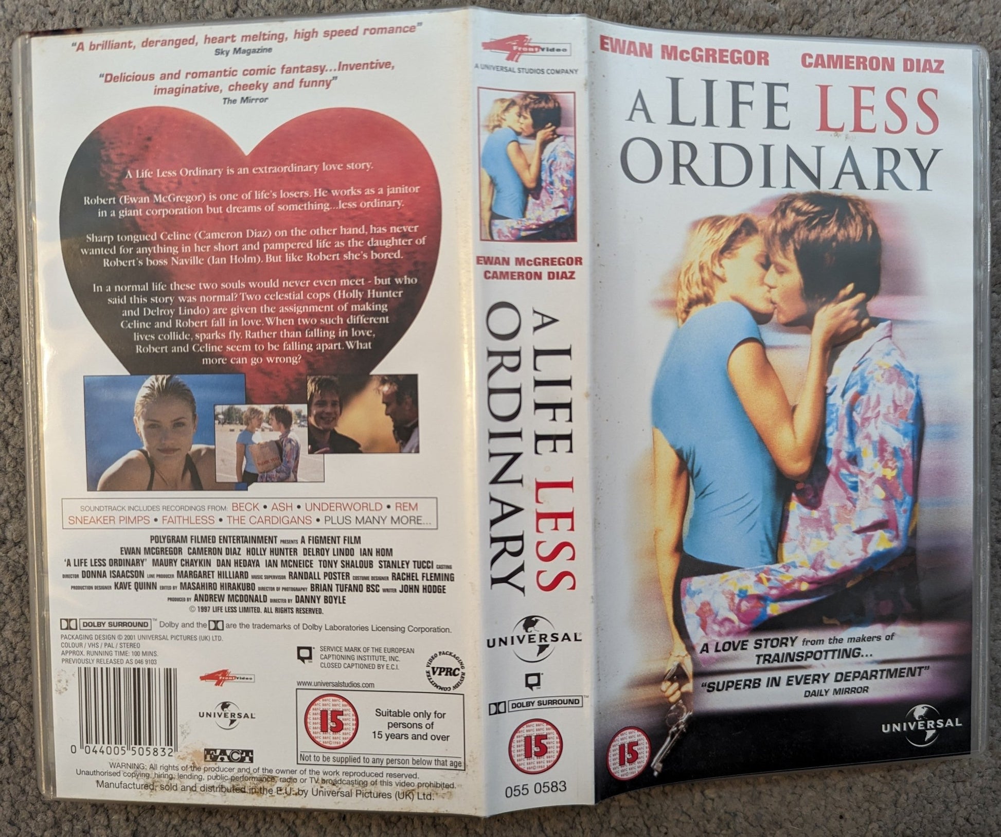 A Life Less Ordinary (1997) VHS Video - Flippin Retro Video Shop