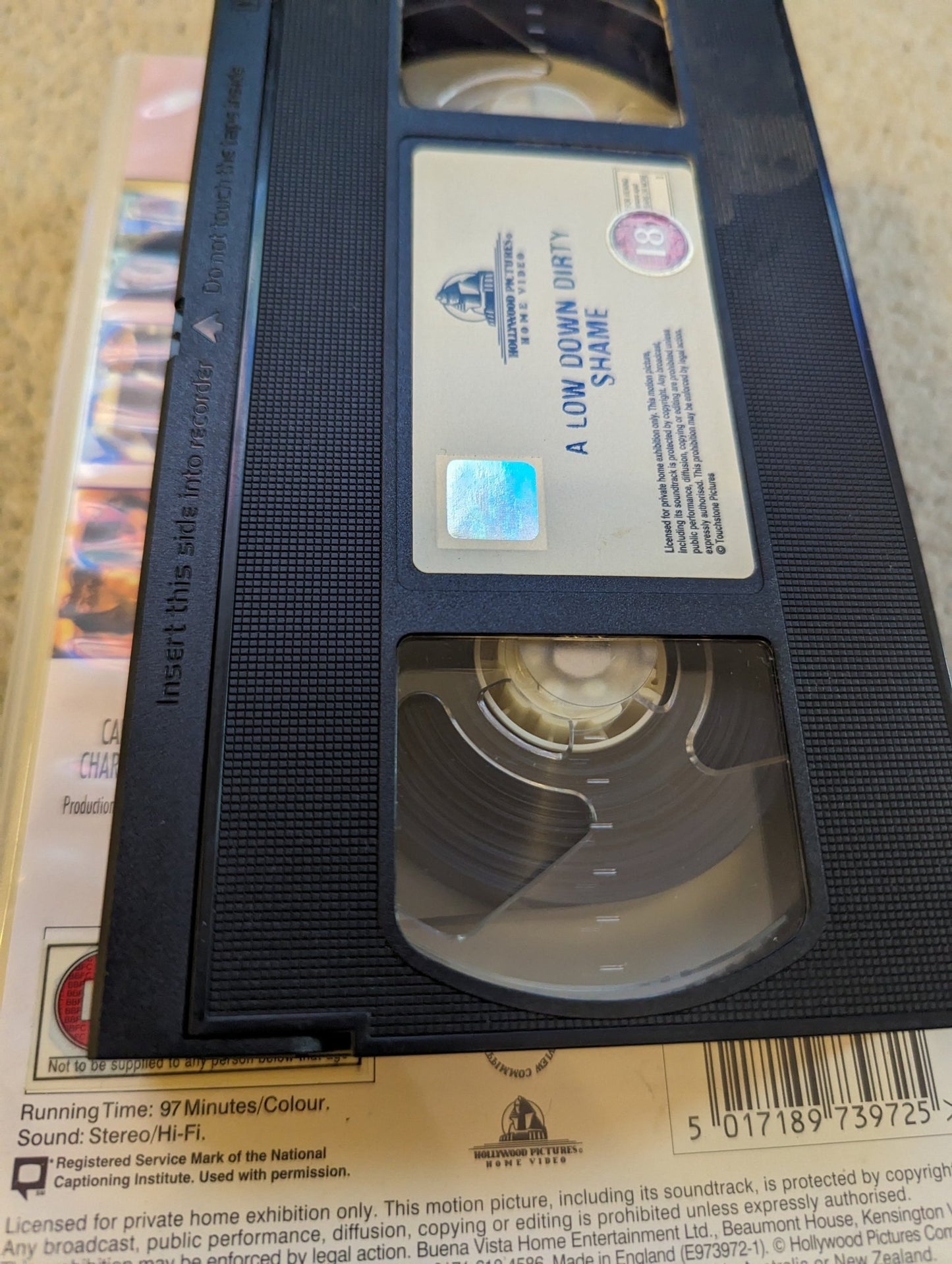 A Low Down Dirty Shame (1994) VHS Video Ex Rental - Flippin Retro Video Shop