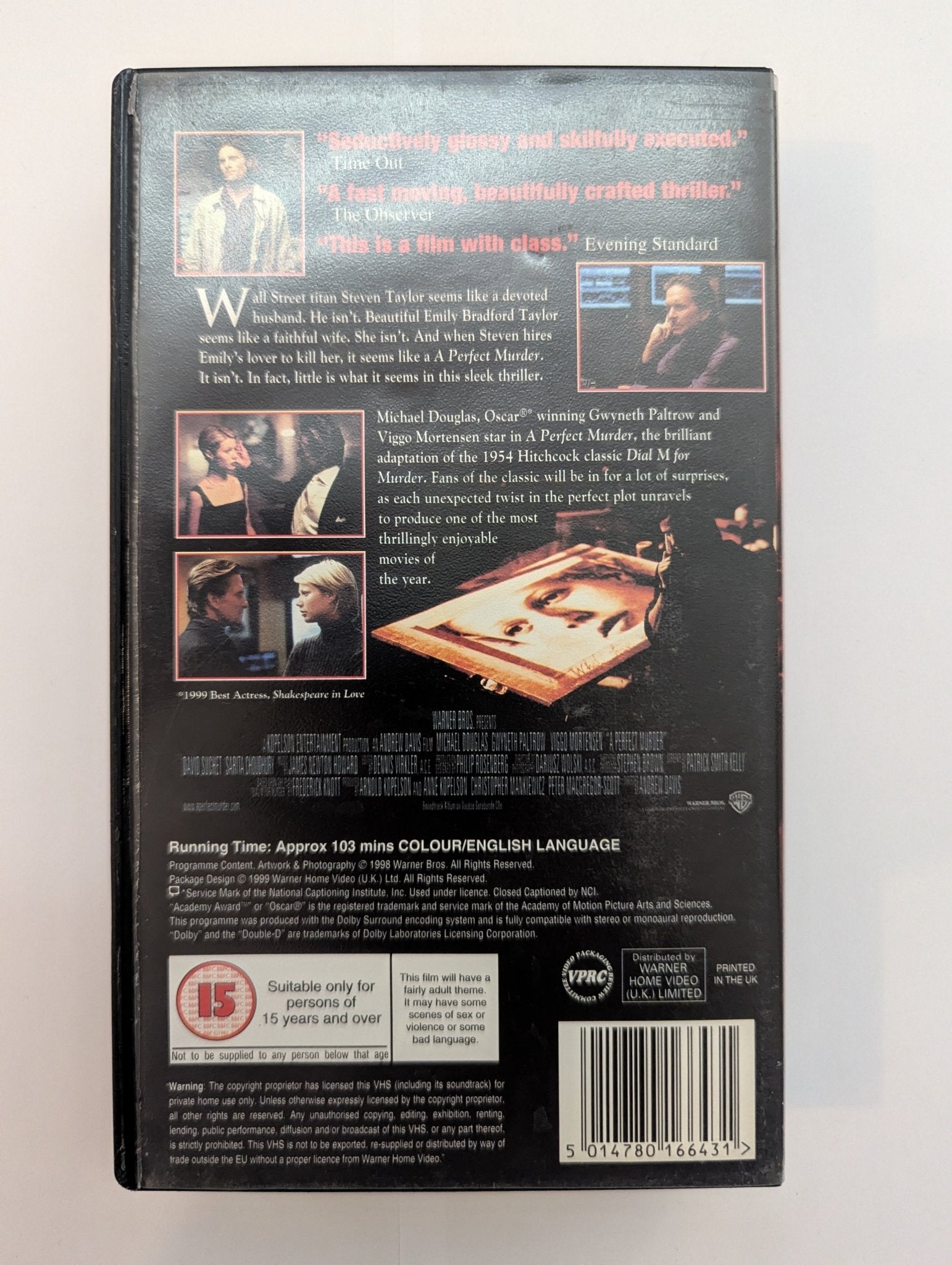 A Perfect Murder (1998) VHS Video - Flippin Retro Video Shop