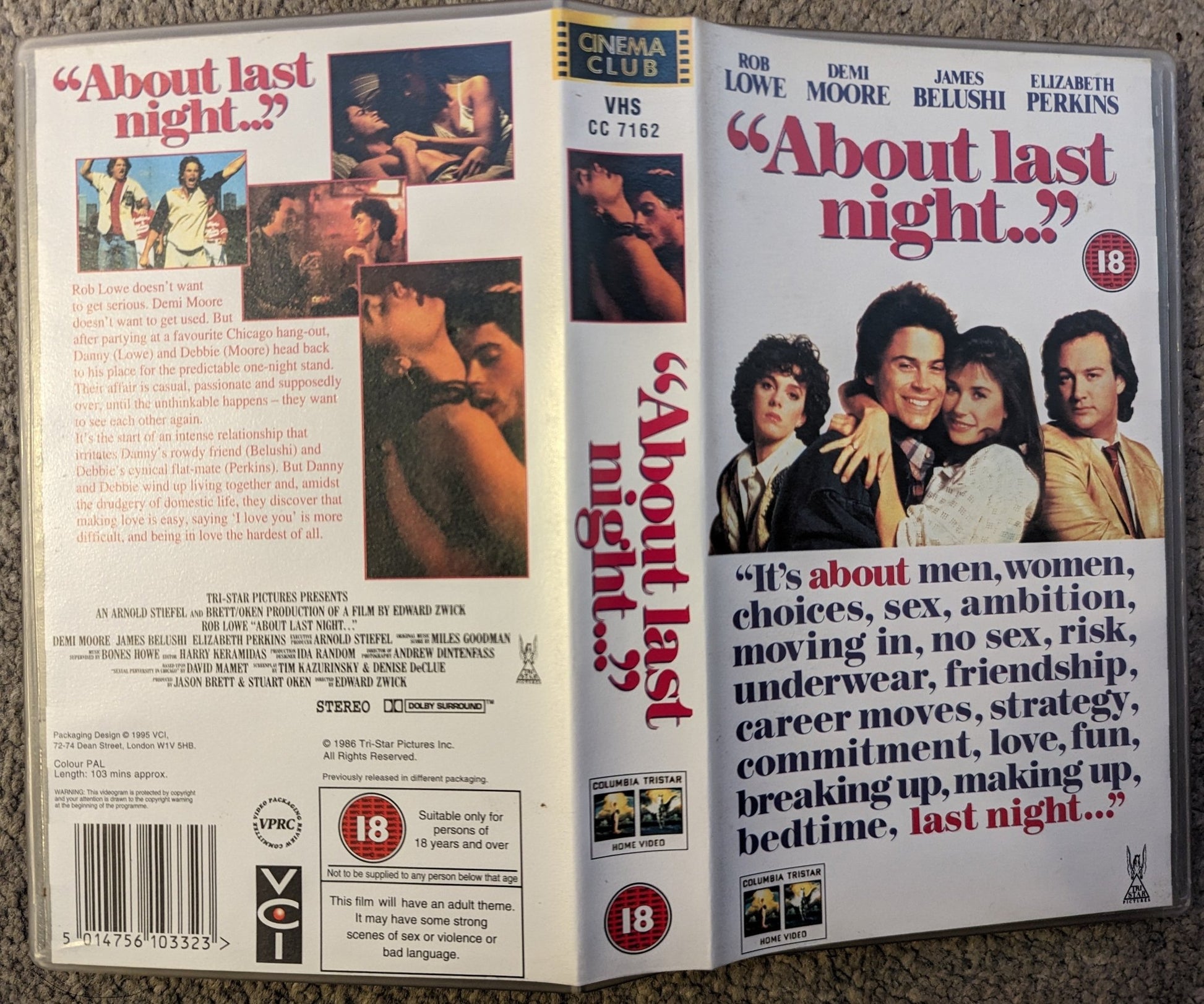 About Last Night (1986) VHS Video - Flippin Retro Video Shop