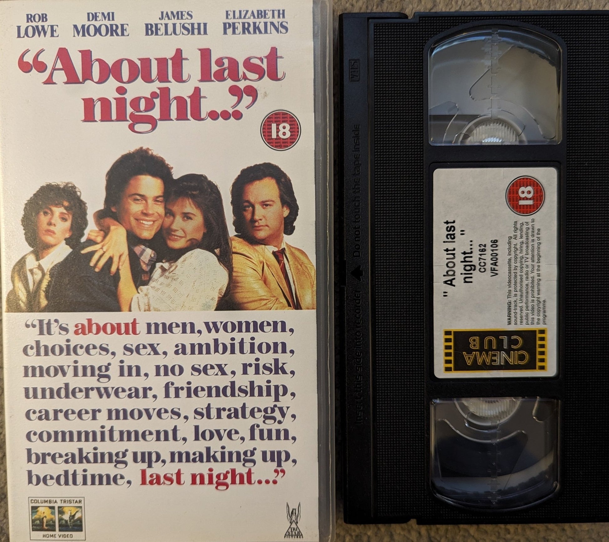 About Last Night (1986) VHS Video - Flippin Retro Video Shop