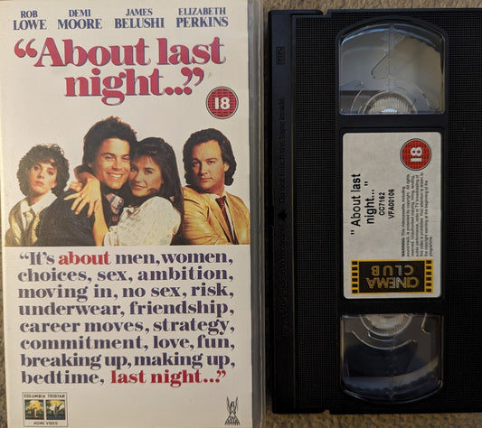 About Last Night (1986) VHS Video - Flippin Retro Video Shop