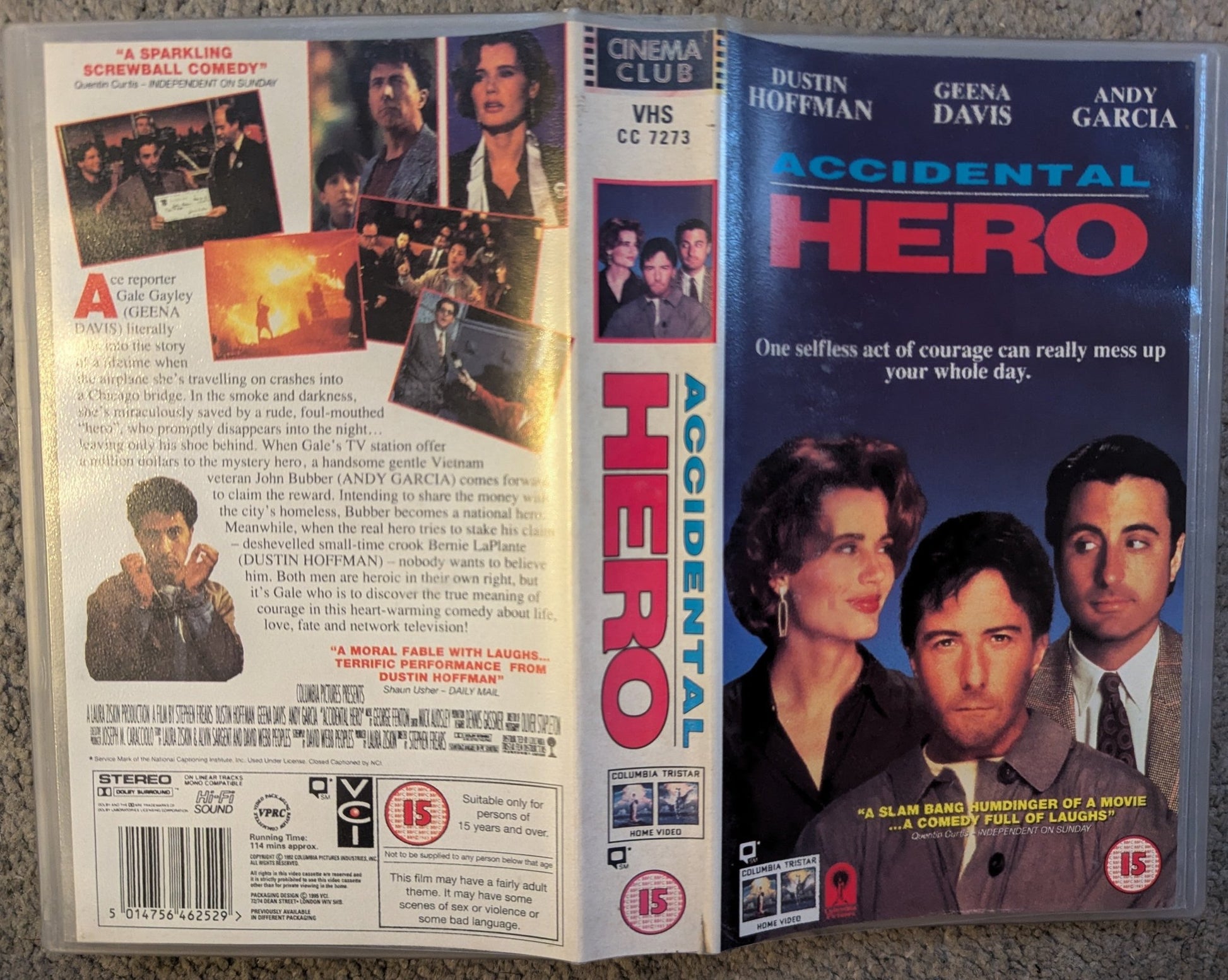 Accidental Hero (1992) VHS Video - Flippin Retro Video Shop