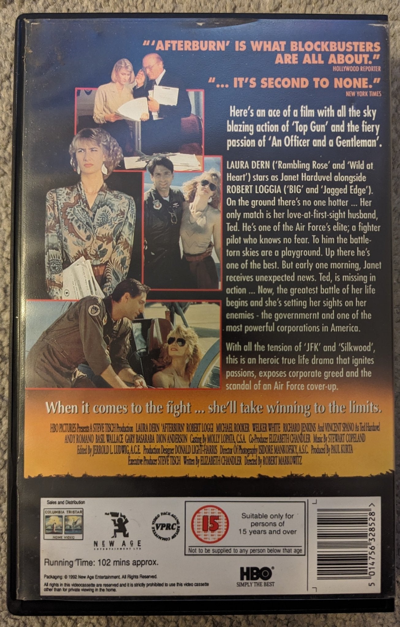 Afterburn (1992) VHS Ex Rental - Flippin Retro Video Shop