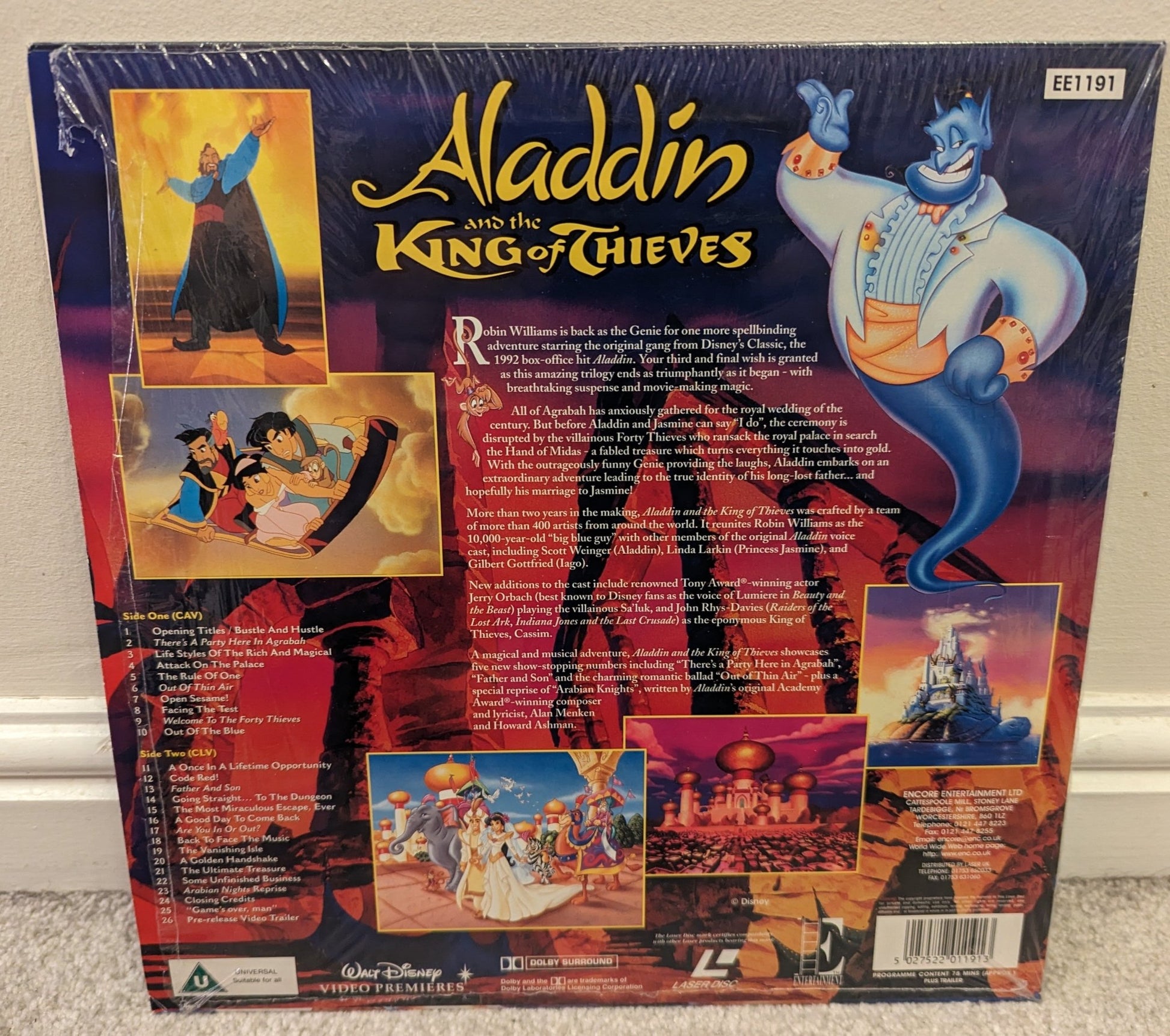 Aladdin And The King Of Thieves (1996) Laserdisc PAL - Flippin Retro Video Shop