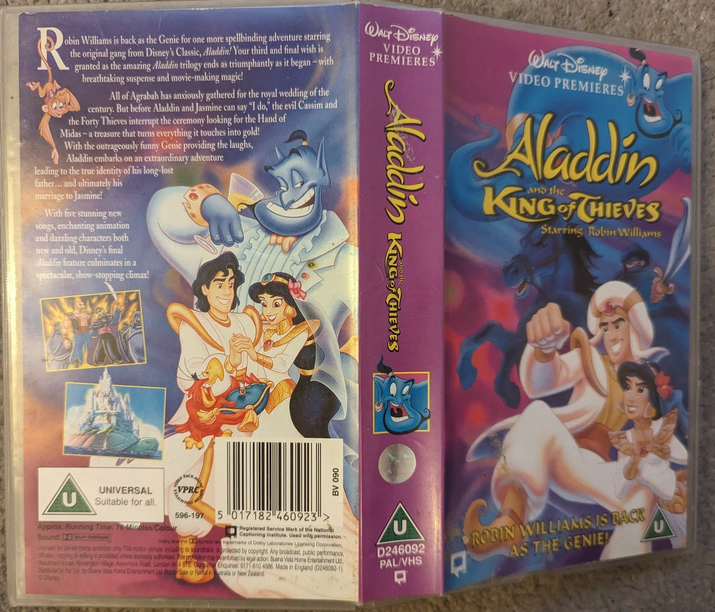 Aladdin and the King Of Thieves (1996) VHS Video - Flippin Retro Video Shop