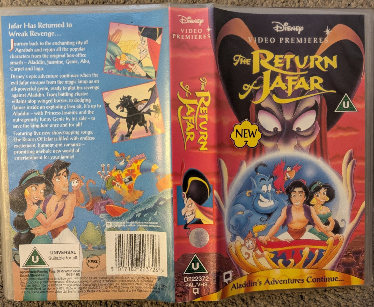 Aladdin The Return Of Jafar (1994) VHS Video - Flippin Retro Video Shop