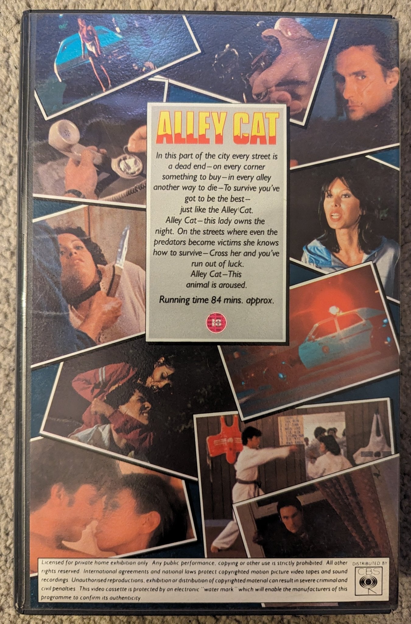 Alley Cat VHS Ex Rental (1984) - Flippin Retro Video Shop