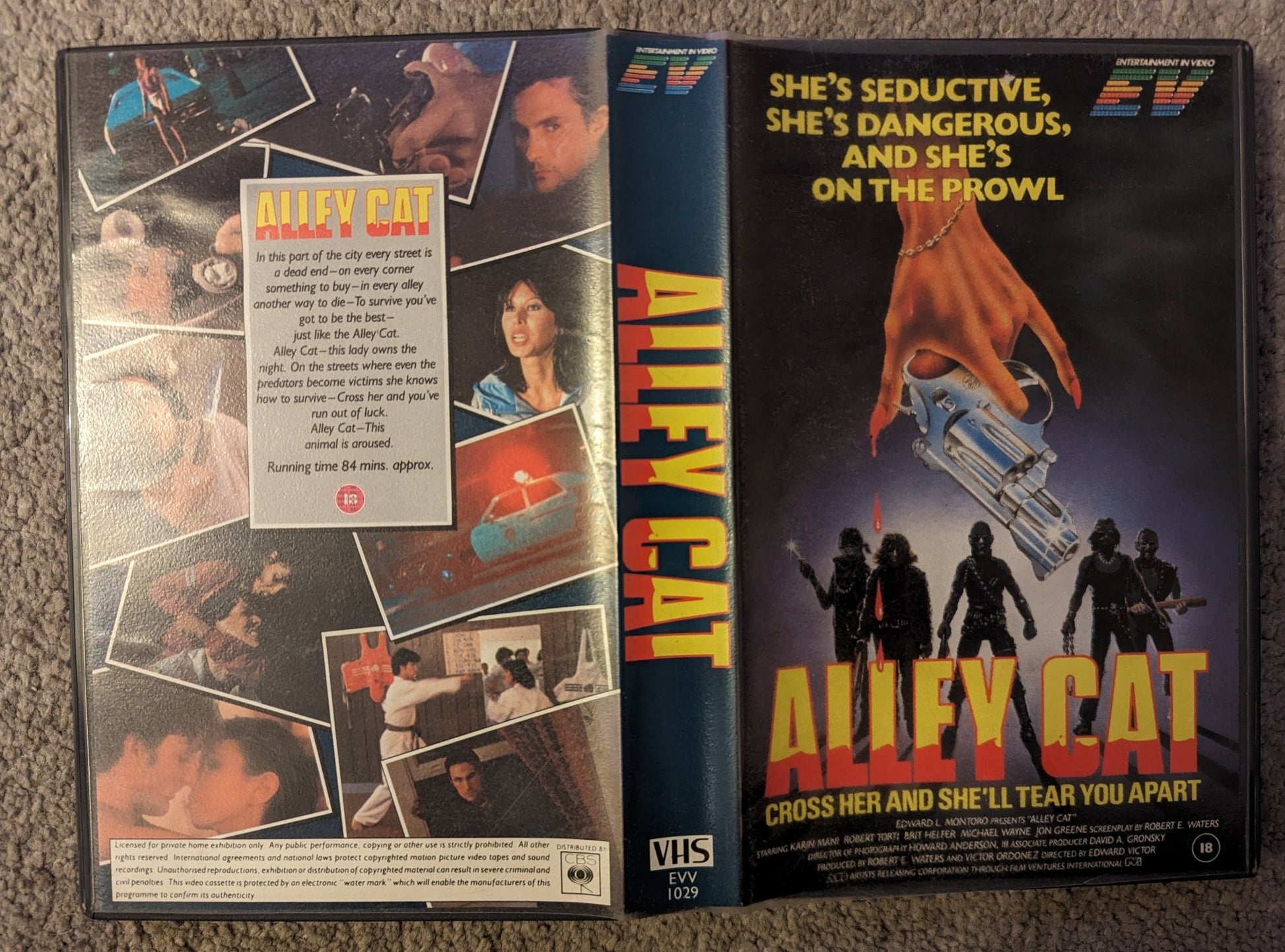 Alley Cat VHS Ex Rental (1984) - Flippin Retro Video Shop