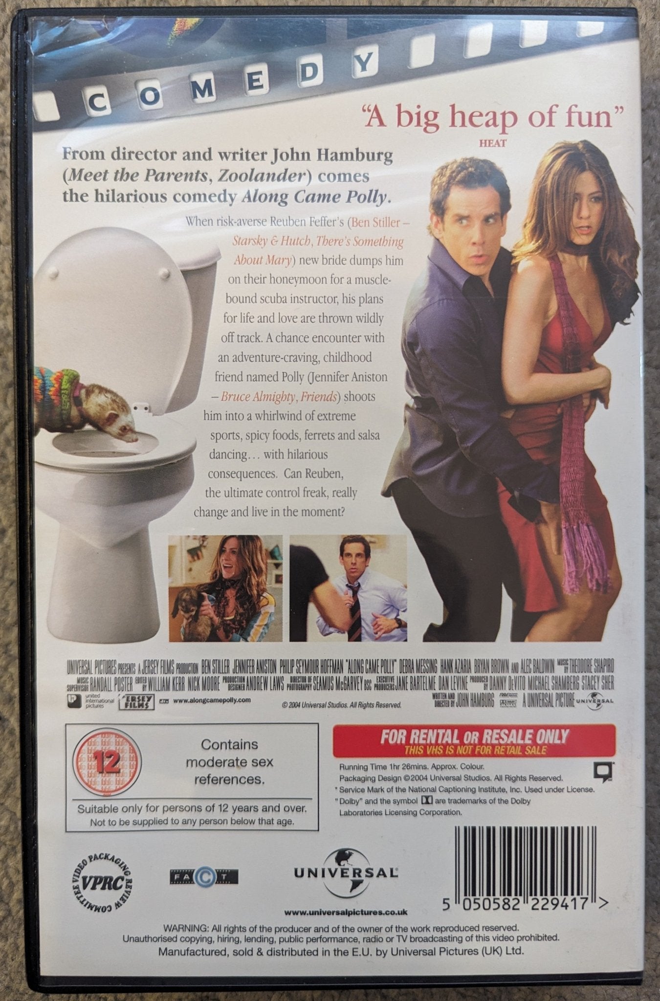 Along Came Polly (2004) VHS Video Ex Rental - Flippin Retro Video Shop