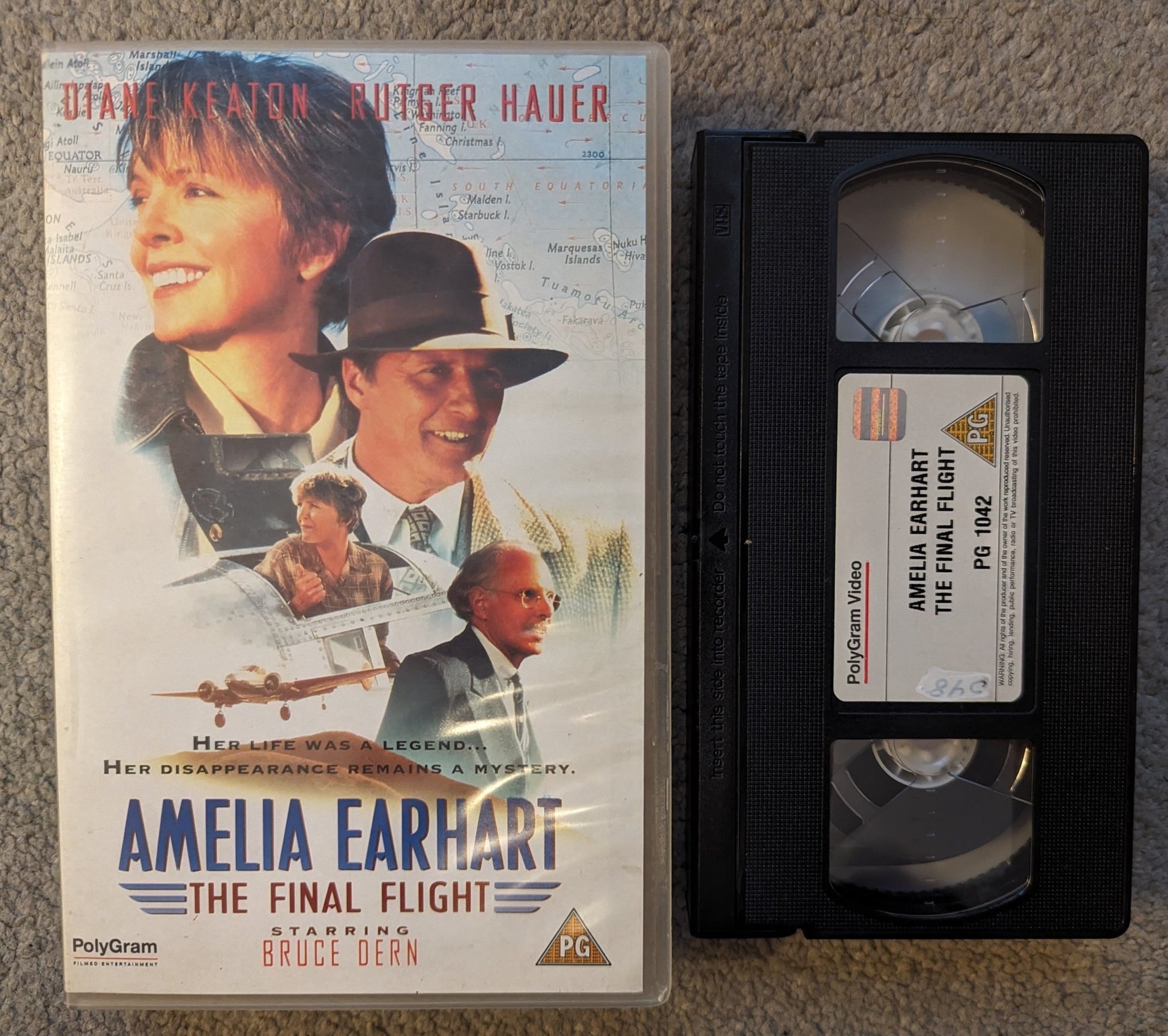 Amelia Earhart The Final Flight (1994) VHS Video Ex Rental - Flippin Retro Video Shop