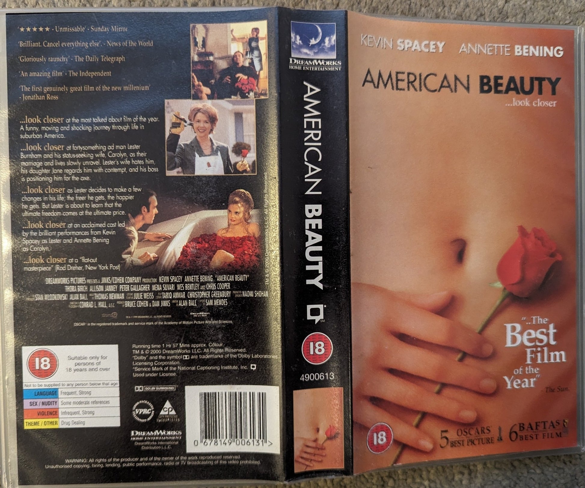 American Beauty (1999) VHS Video - Flippin Retro Video Shop