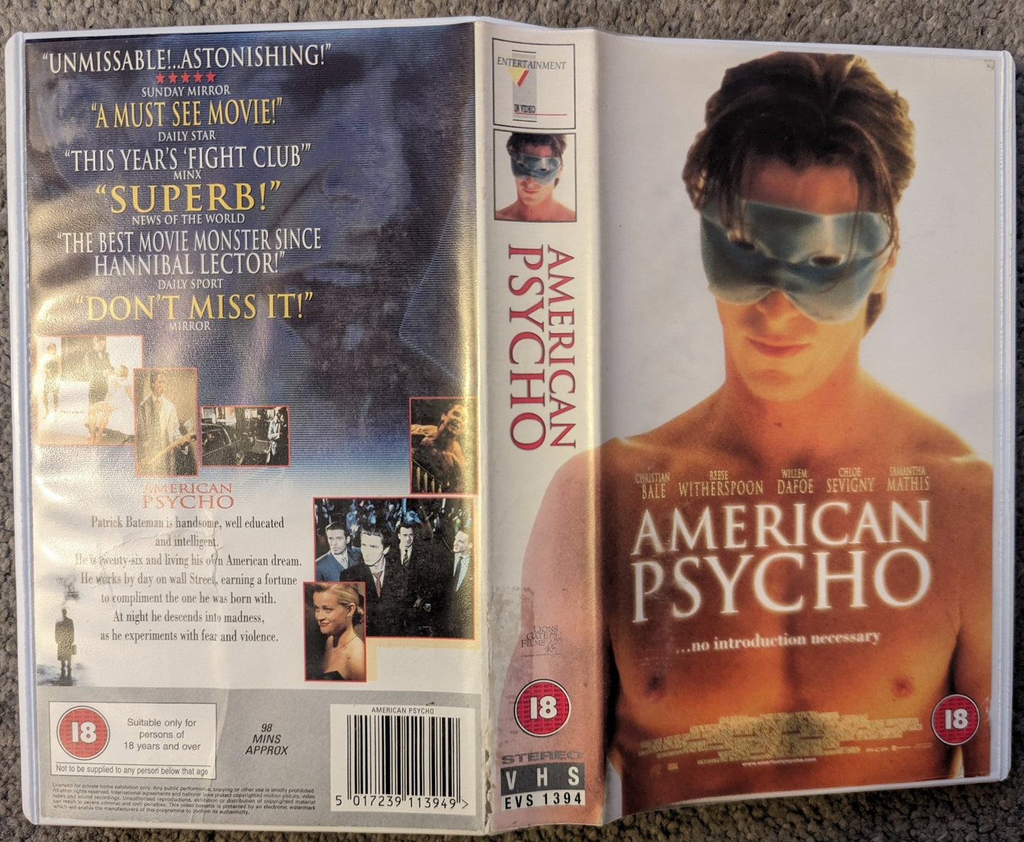 American Psycho (2000) VHS Video - Flippin Retro Video Shop