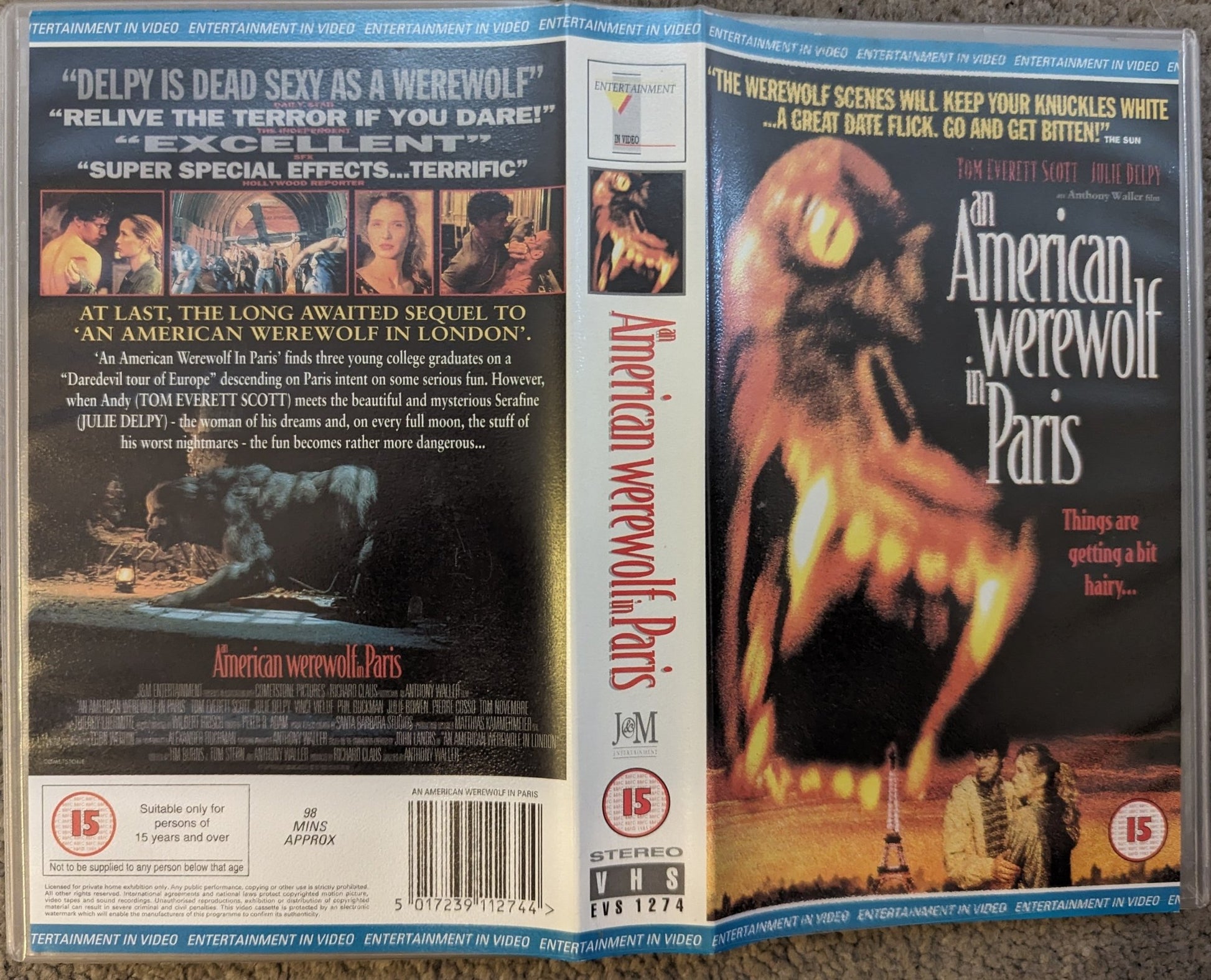 American Werewolf In Paris (1997) VHS Video - Flippin Retro Video Shop