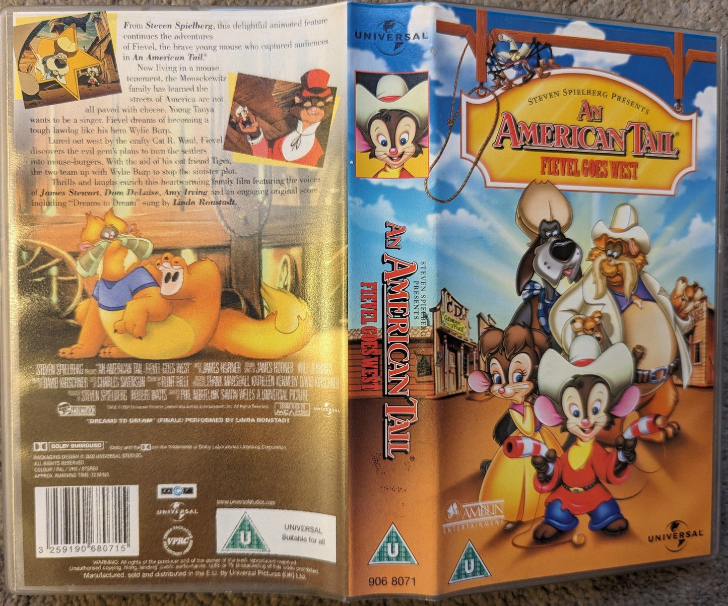 An American Tail Fievel Goes West (1991) VHS Video - Flippin Retro Video Shop