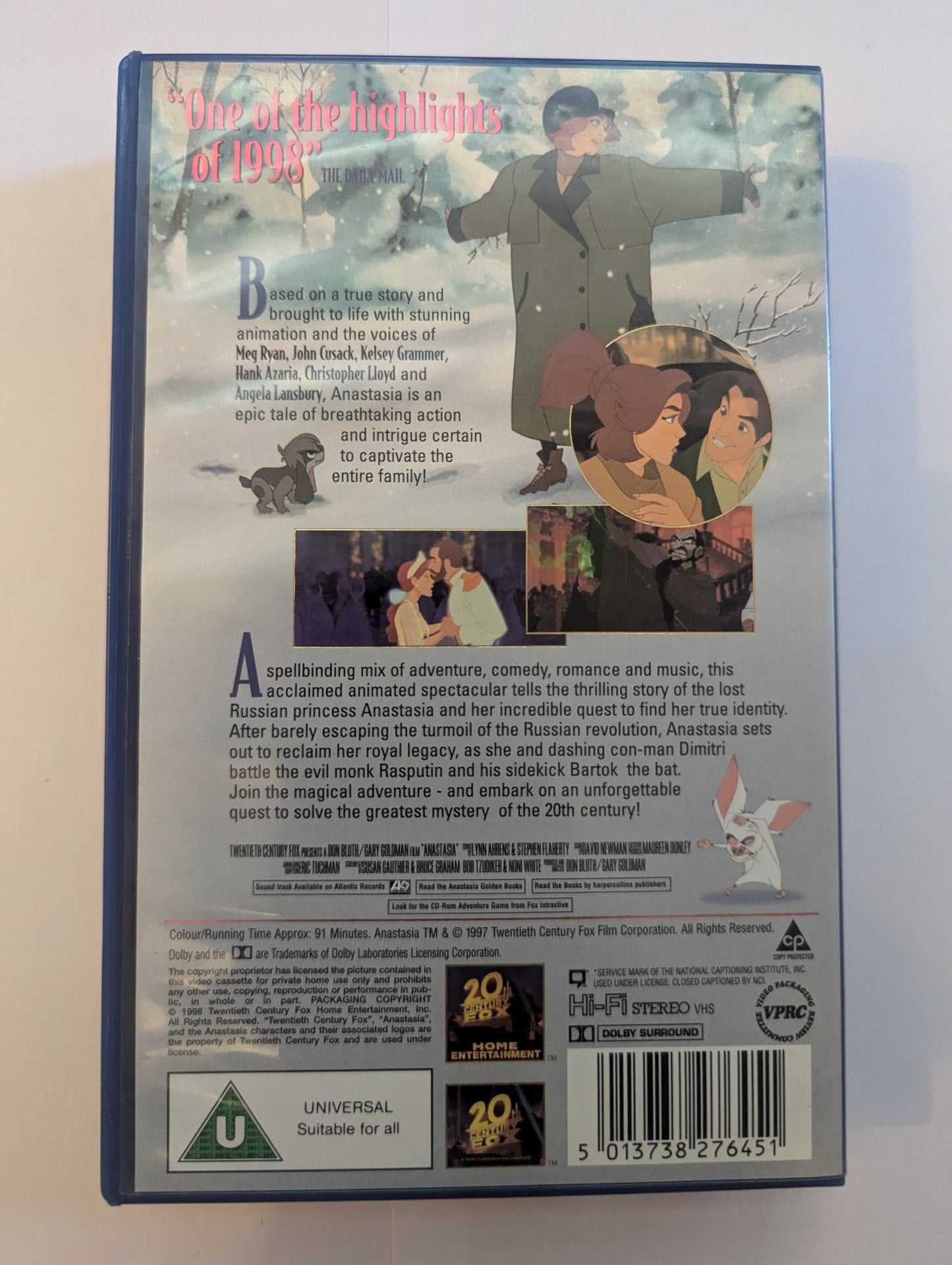 Anastasia (1997) VHS Video - Flippin Retro Video Shop