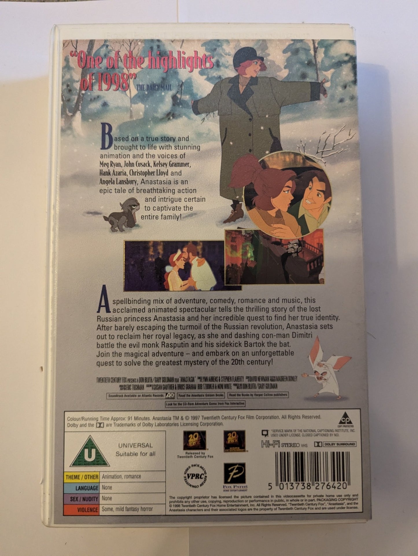 Anastasia (1997) VHS Video Ex Rental - Flippin Retro