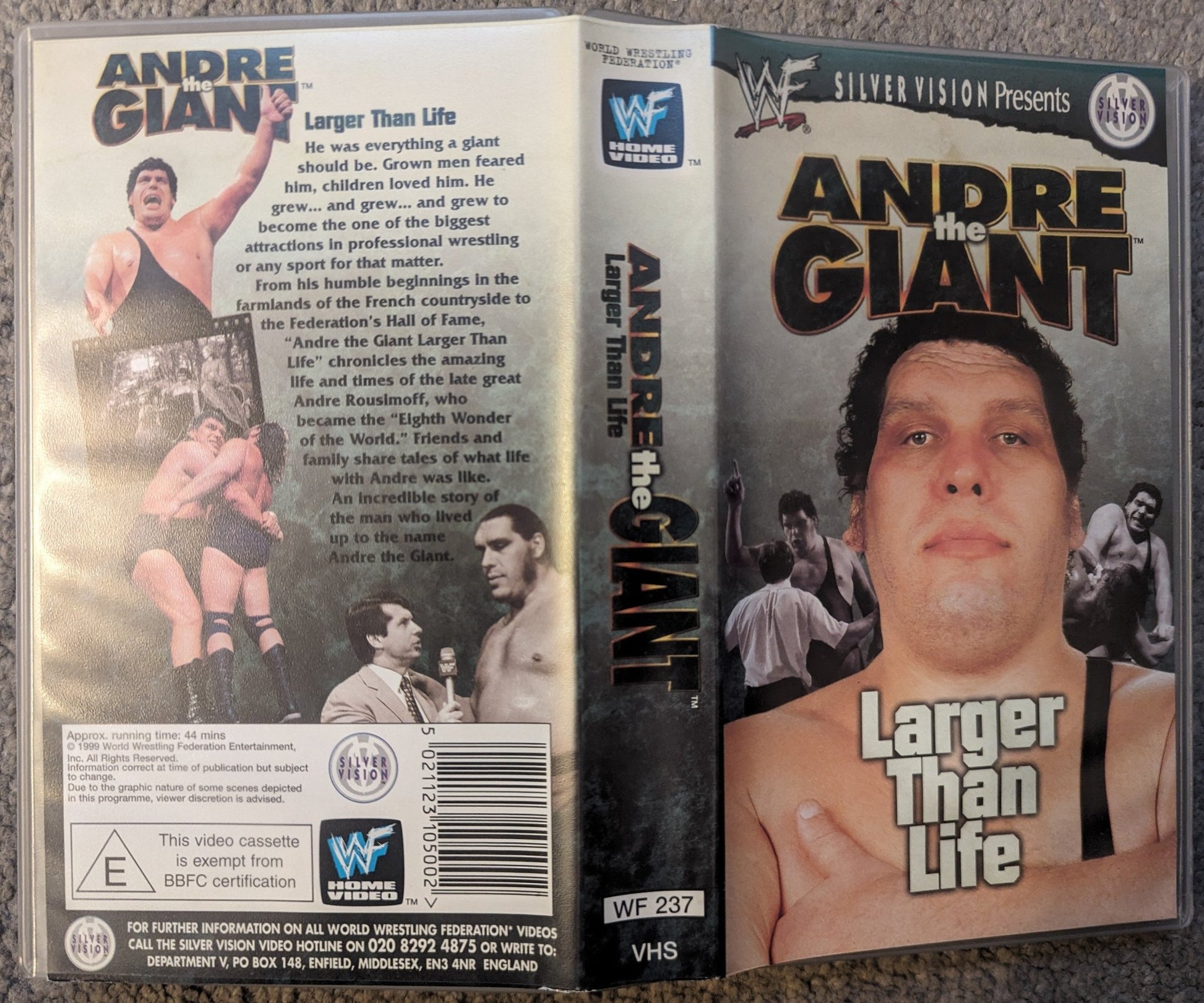 Andre The Giant Larger Than Life VHS Video - Flippin Retro Video Shop