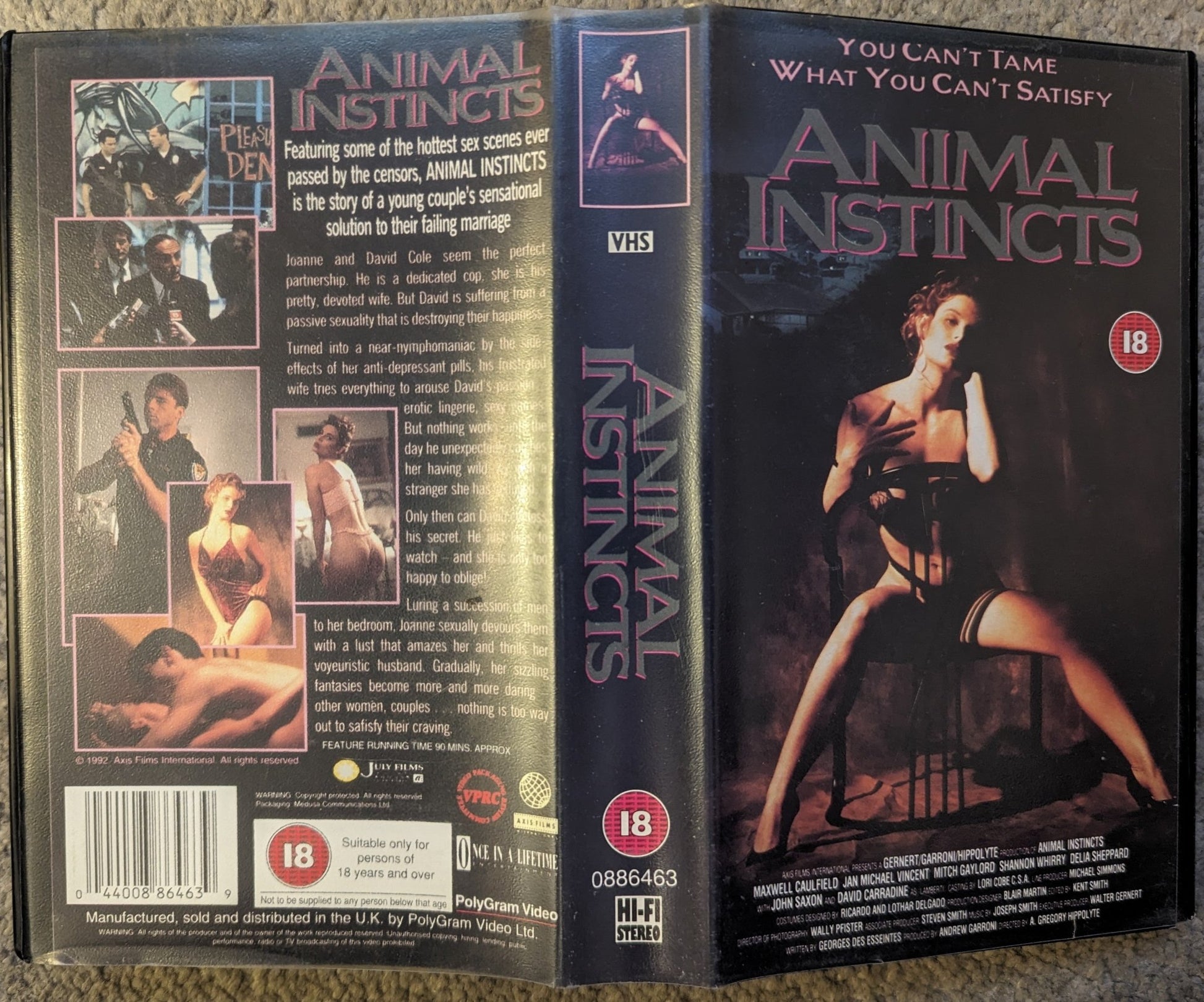 Animal Instincts (1992) VHS Video - Flippin Retro Video Shop