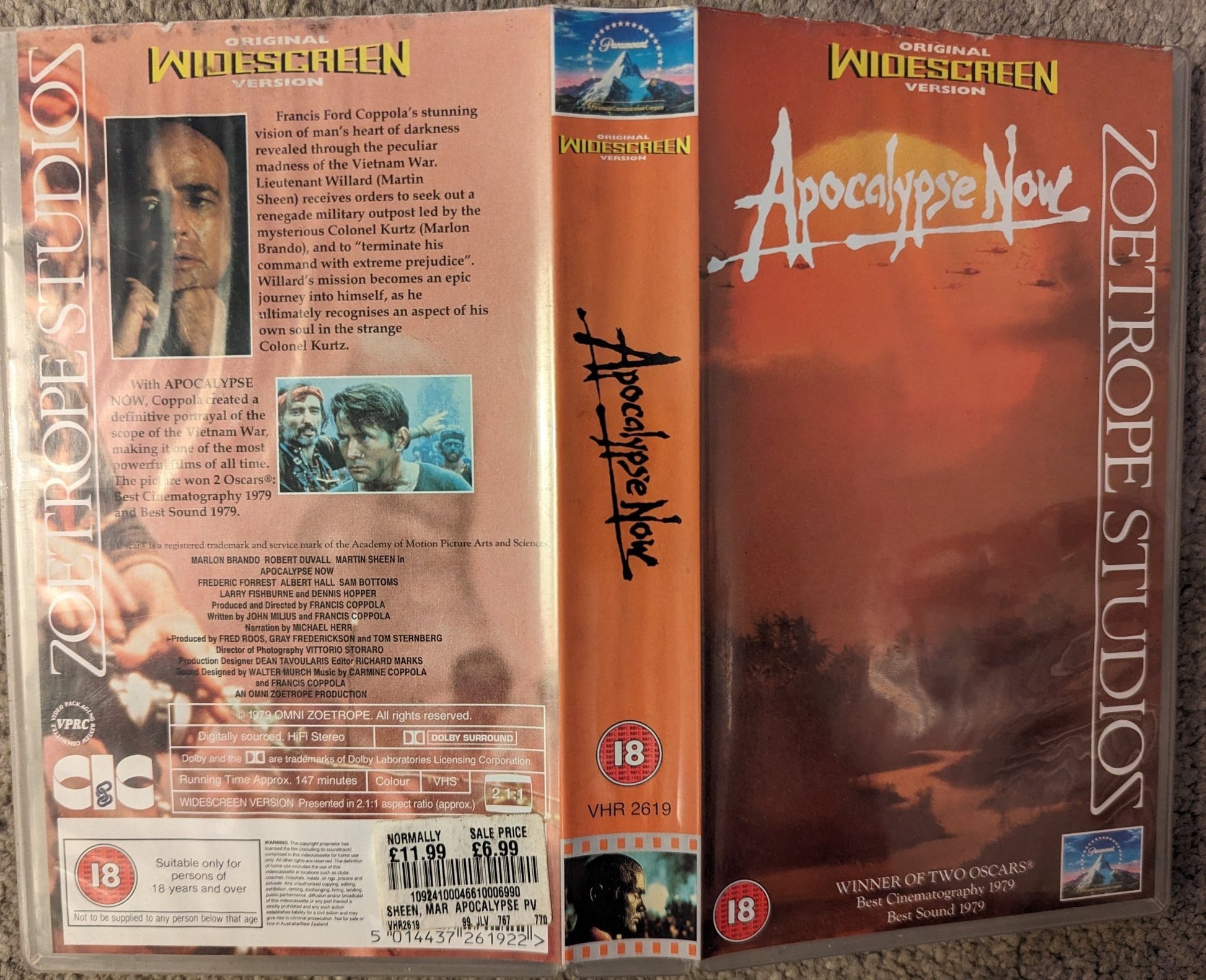 Apocalypse Now (1979) VHS Video Wide - screen - Flippin Retro Video Shop