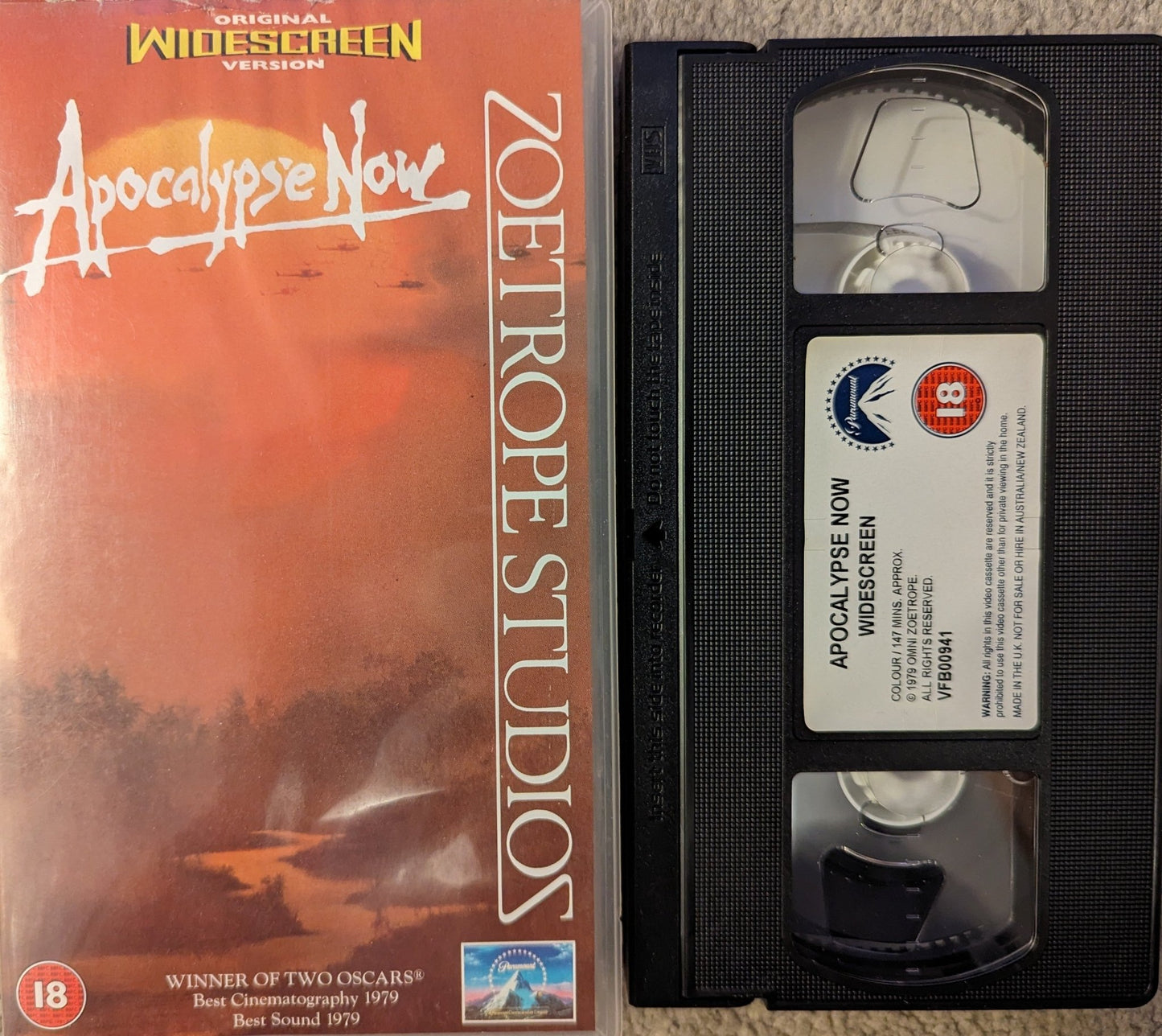 Apocalypse Now (1979) VHS Video Wide - screen - Flippin Retro Video Shop