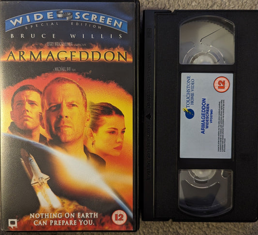 Armageddon (1998) VHS Video Wide - screen - Flippin Retro Video Shop