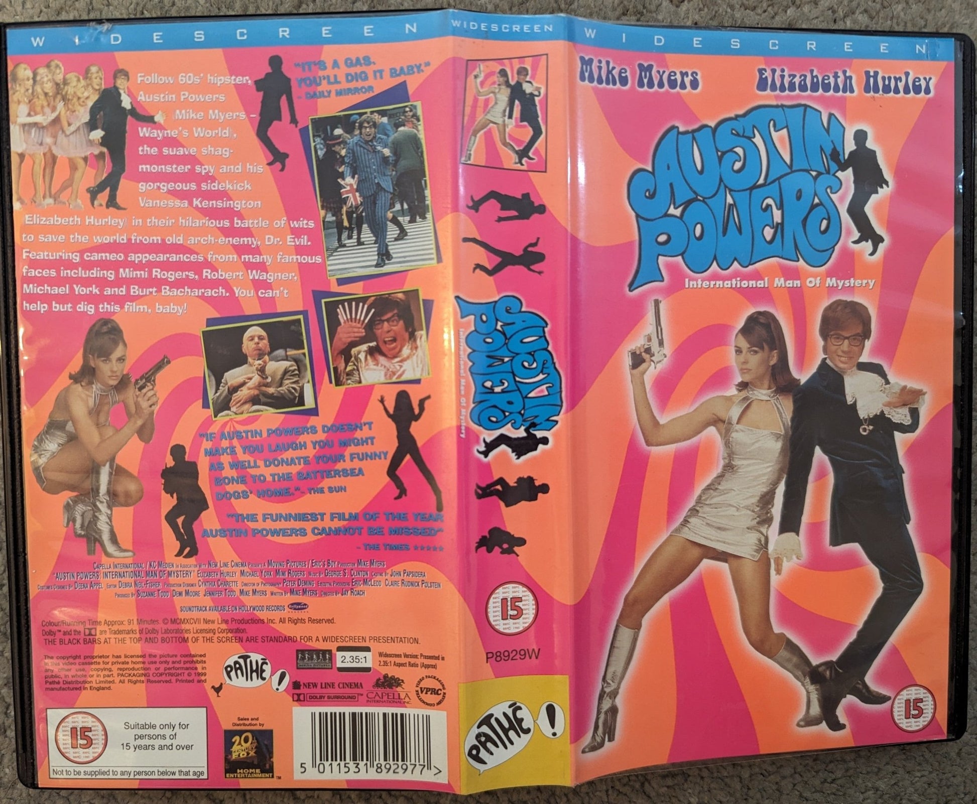 Austin powers International Man Of Mystery (1997) VHS Video Wide - screen - Flippin Retro Video Shop