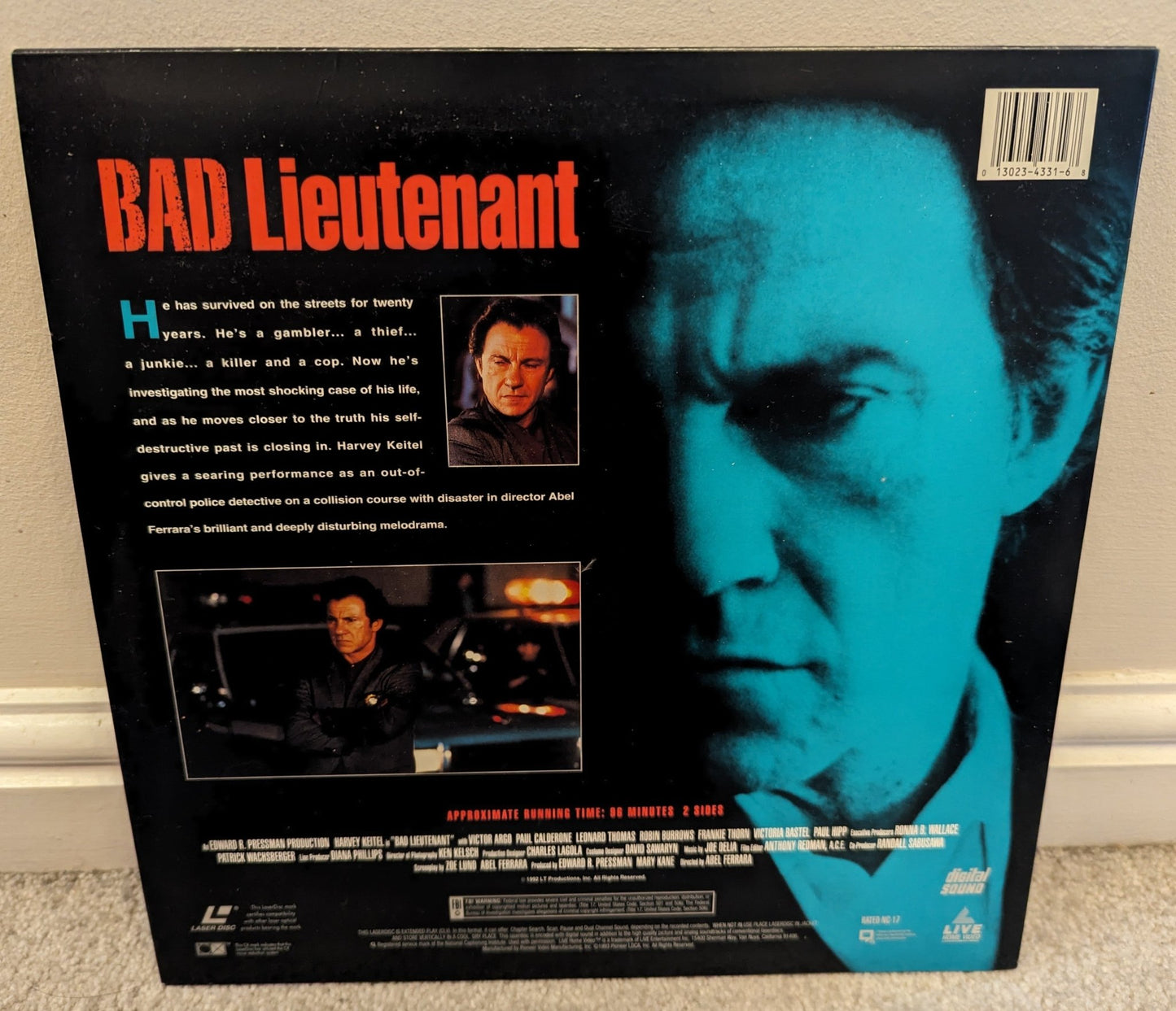 Bad Lieutenant (1992) Laserdisc NTSC - Flippin Retro Video Shop