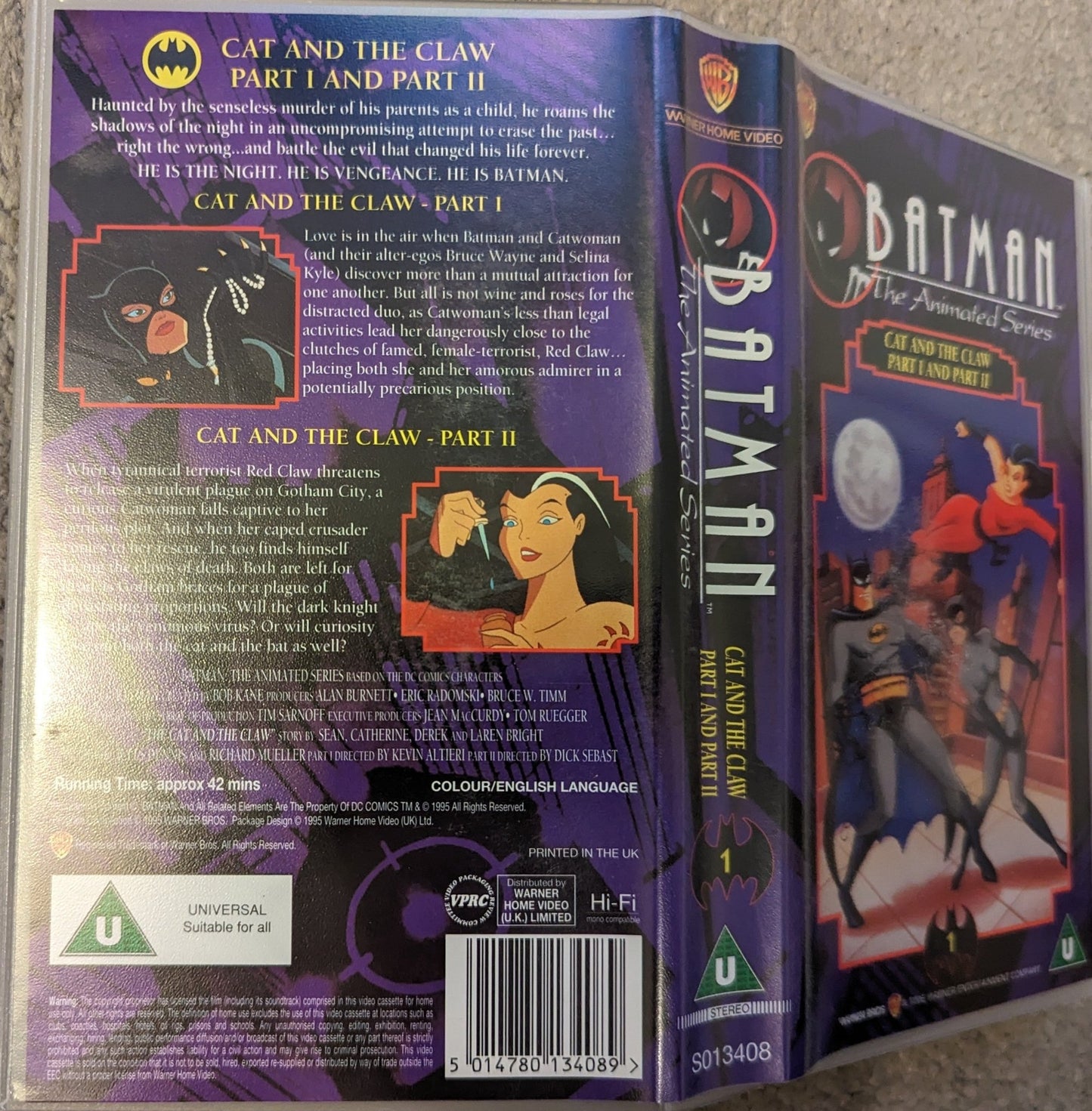 Batman Cat and the Claw Part 1 & 2 VHS Video *Sealed* - Flippin Retro Video Shop