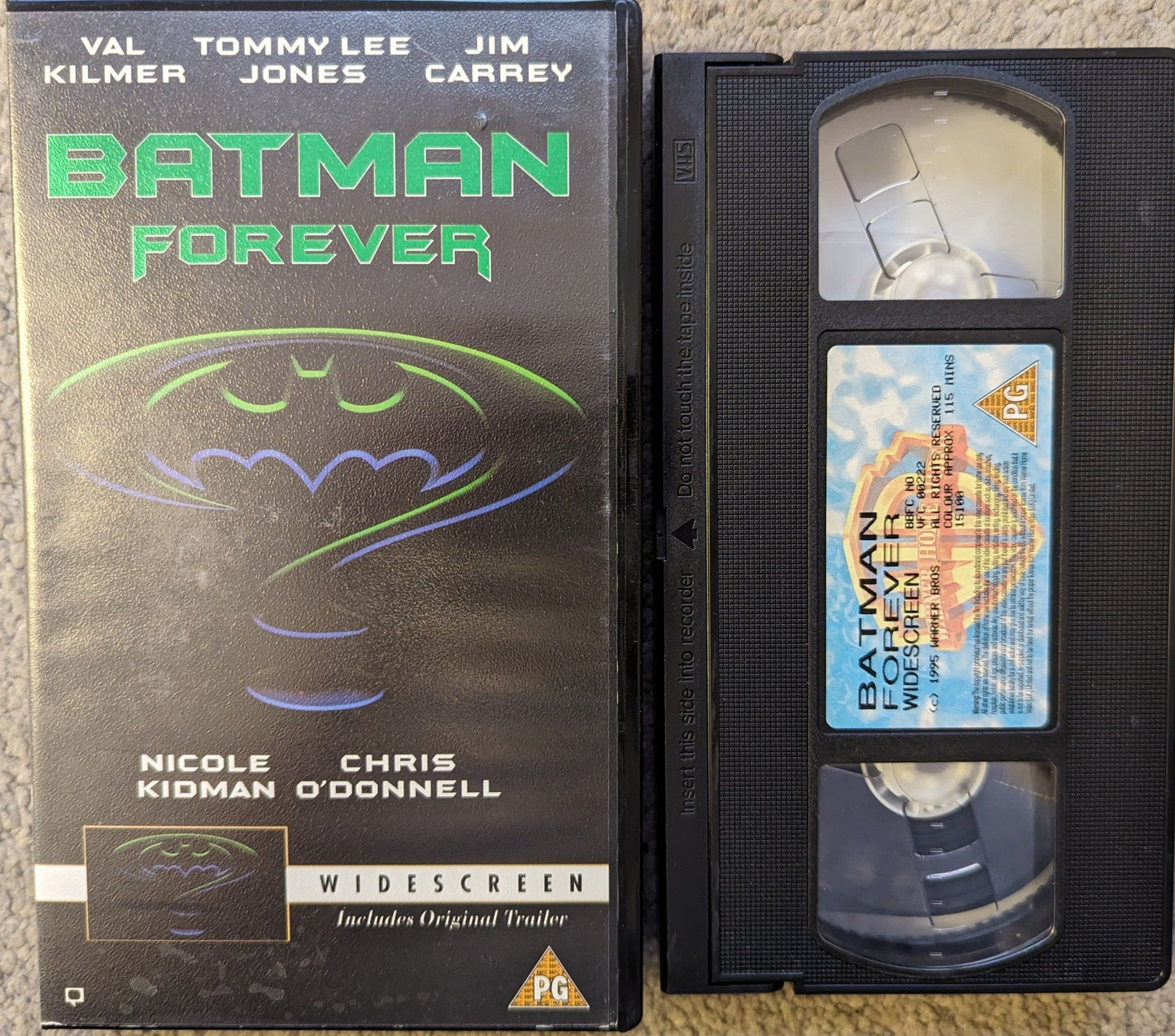 Batman Forever (1995) VHS Video Wide - screen - Flippin Retro Video Shop