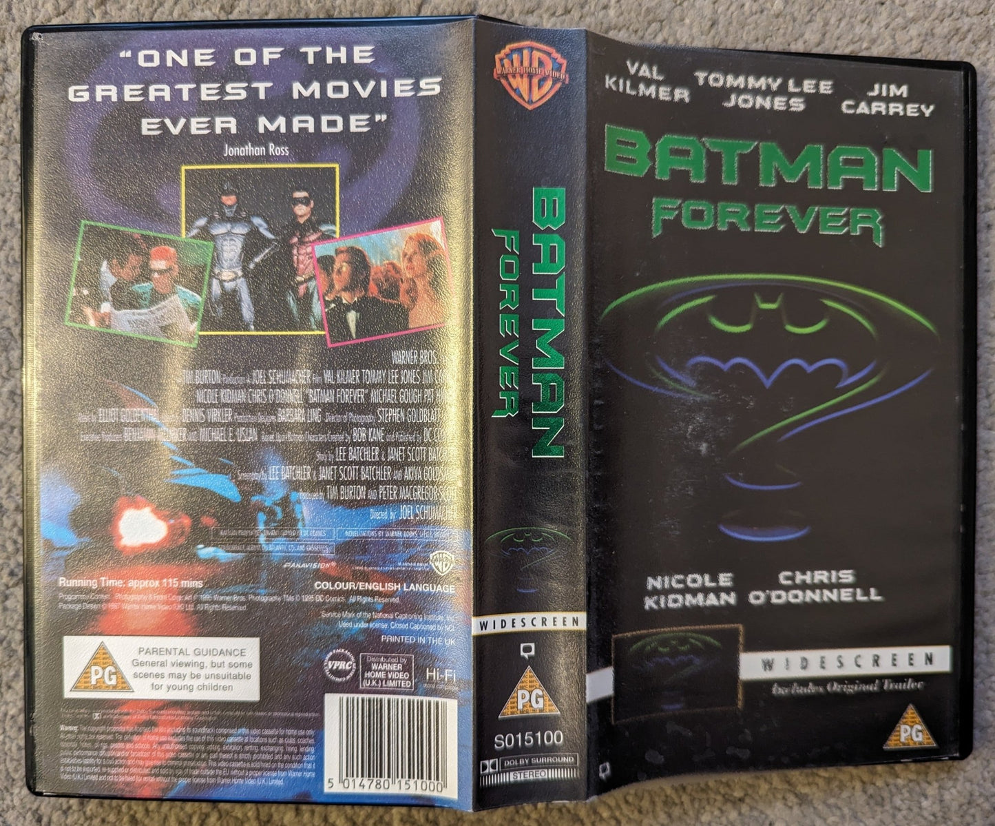 Batman Forever (1995) VHS Video Wide - screen - Flippin Retro Video Shop