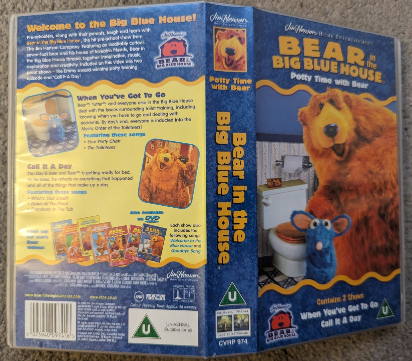 Bear In The Big Blue House - Potty Time With Bear VHS Video - Flippin Retro Video Shop