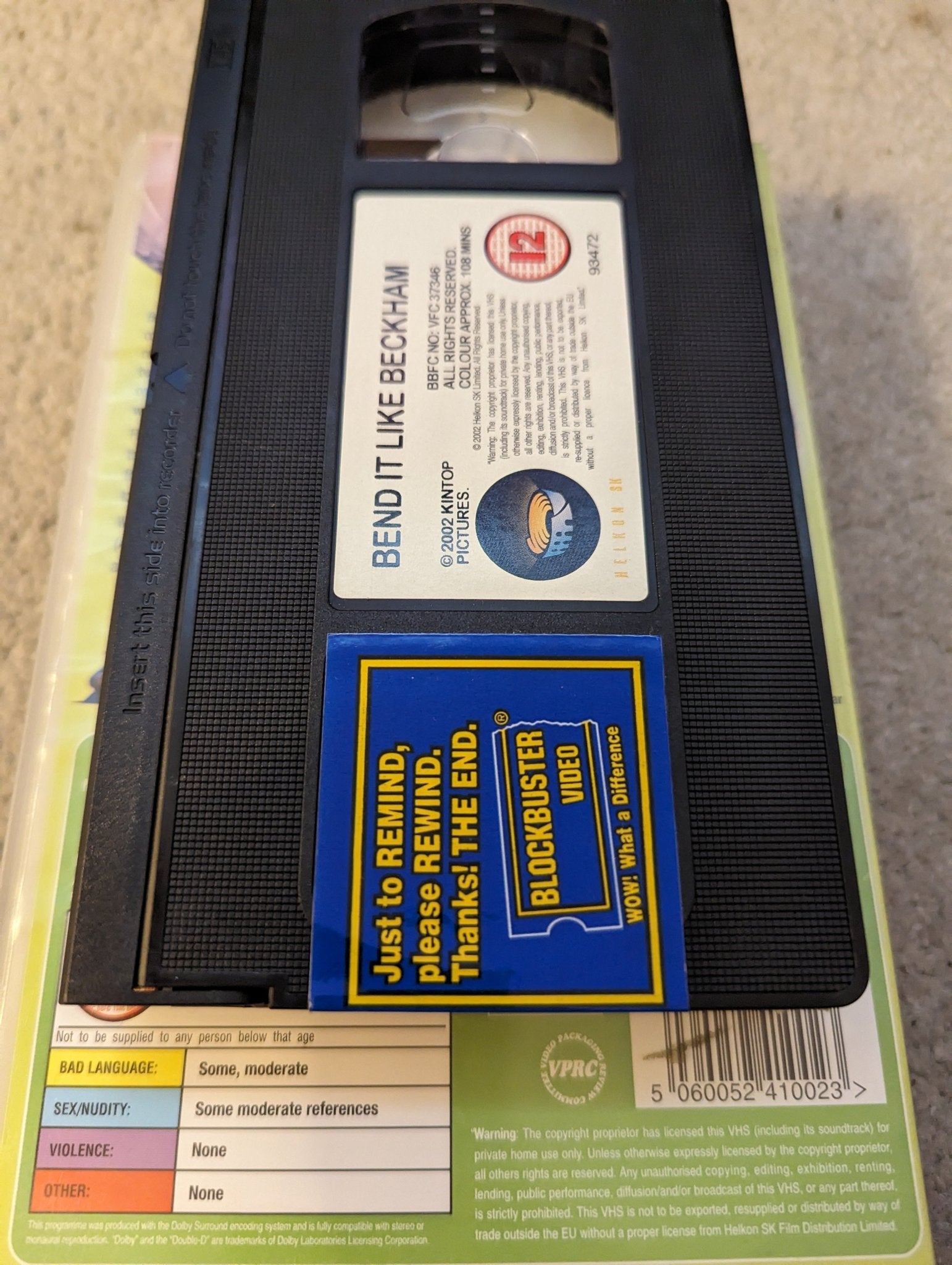 Bend It Like Beckham (2002) VHS Video Ex Rental - Flippin Retro Video Shop