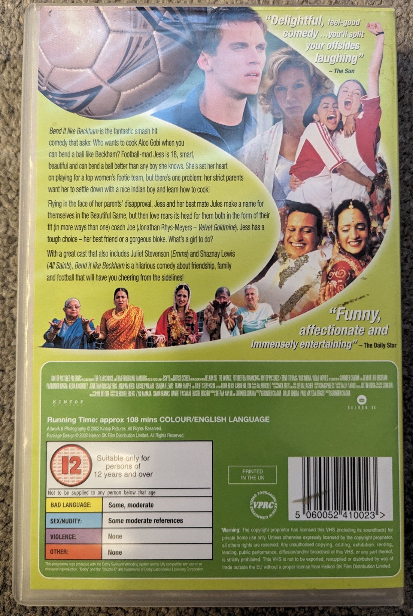 Bend It Like Beckham (2002) VHS Video Ex Rental - Flippin Retro Video Shop