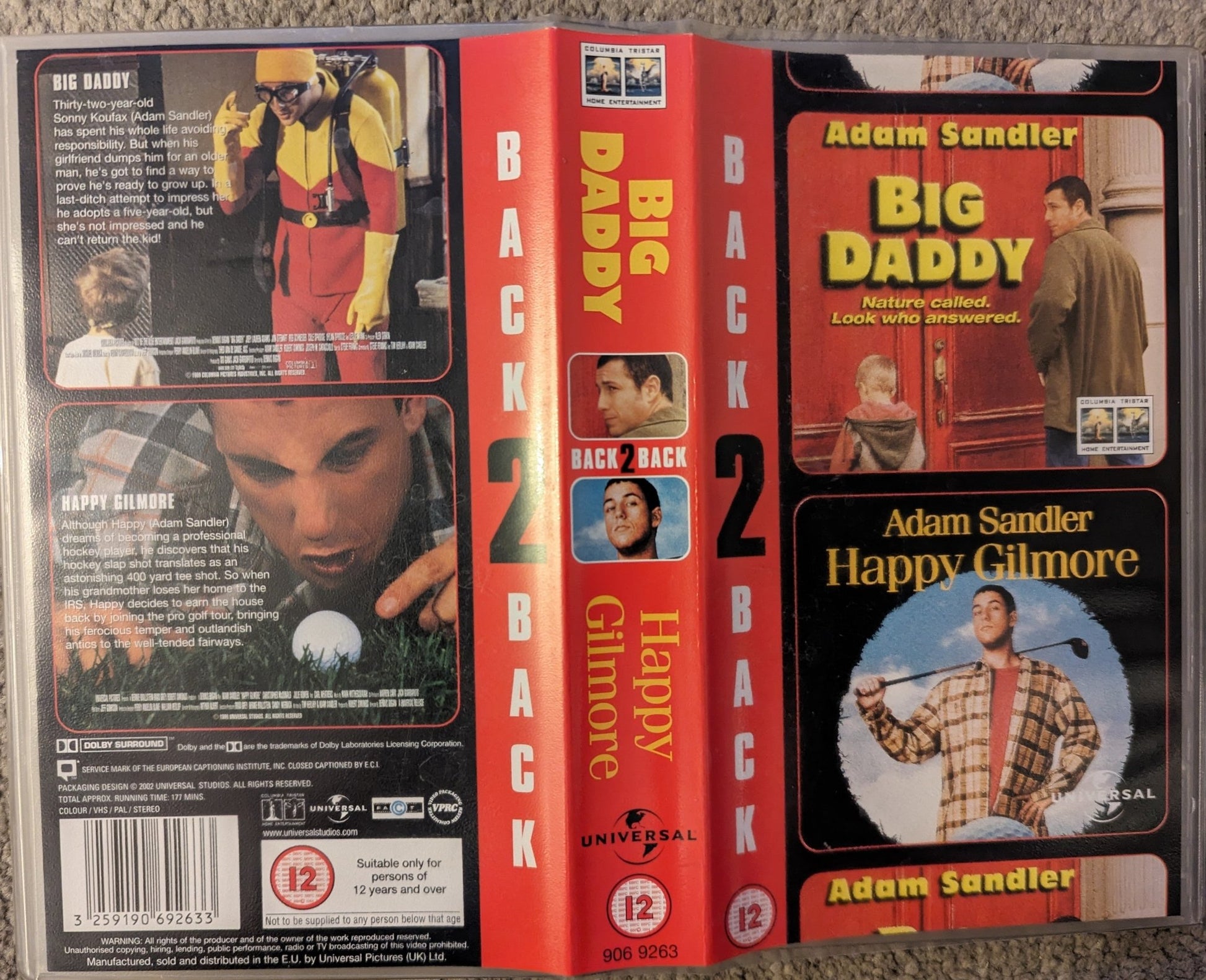 Big Daddy / Happy Gilmore VHS Video - Flippin Retro Video Shop