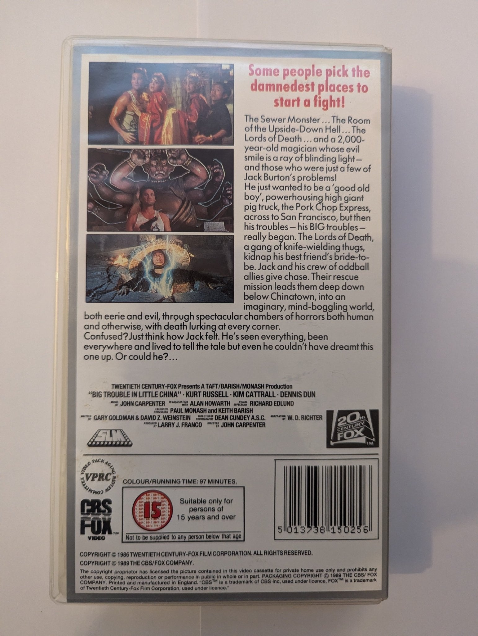 Big Trouble In Little China (1986) VHS Video - Flippin Retro