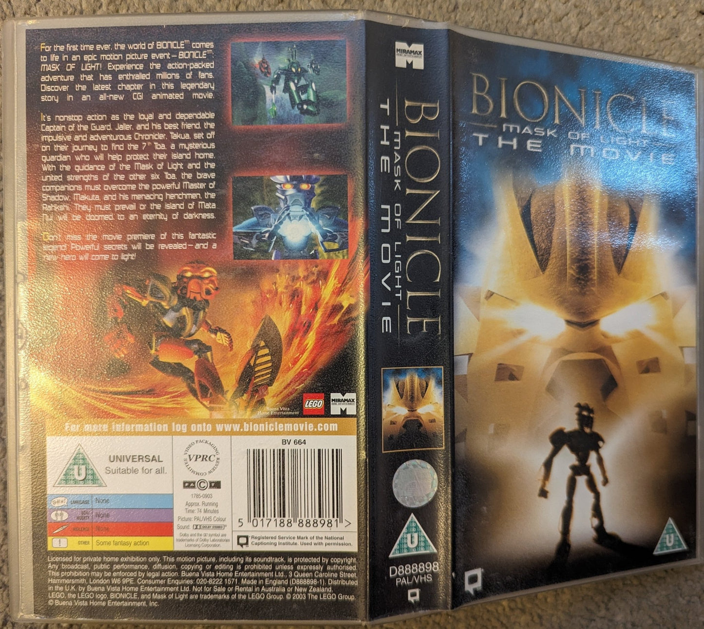 Bionicle Mask Of Light (2003) VHS Video - Flippin Retro Video Shop