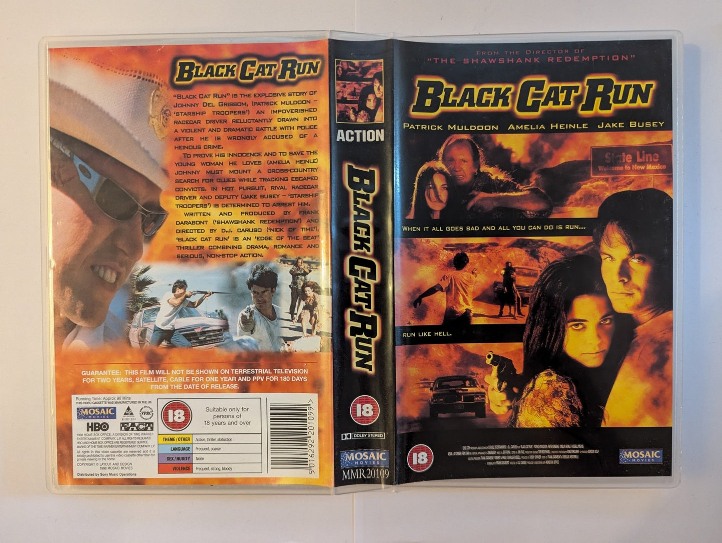 Black Cat Run (1998) VHS Video Ex Rental - Flippin Retro Video Shop