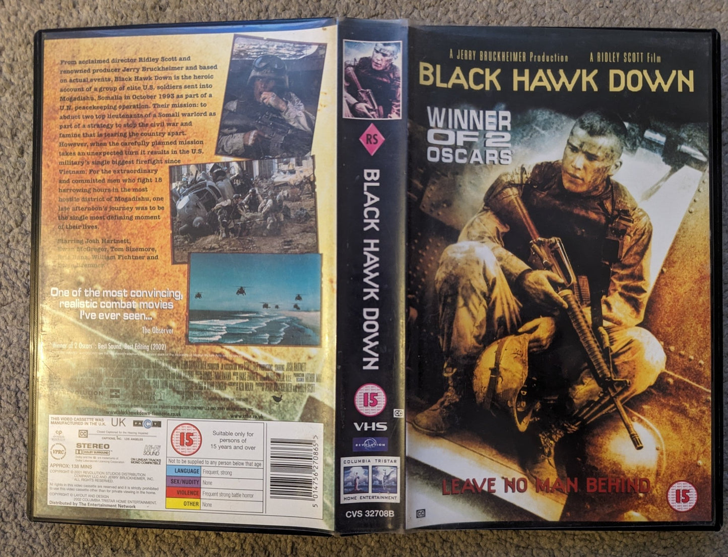 Blackhawk Down (2001) VHS Video Ex Rental - Flippin Retro Video Shop