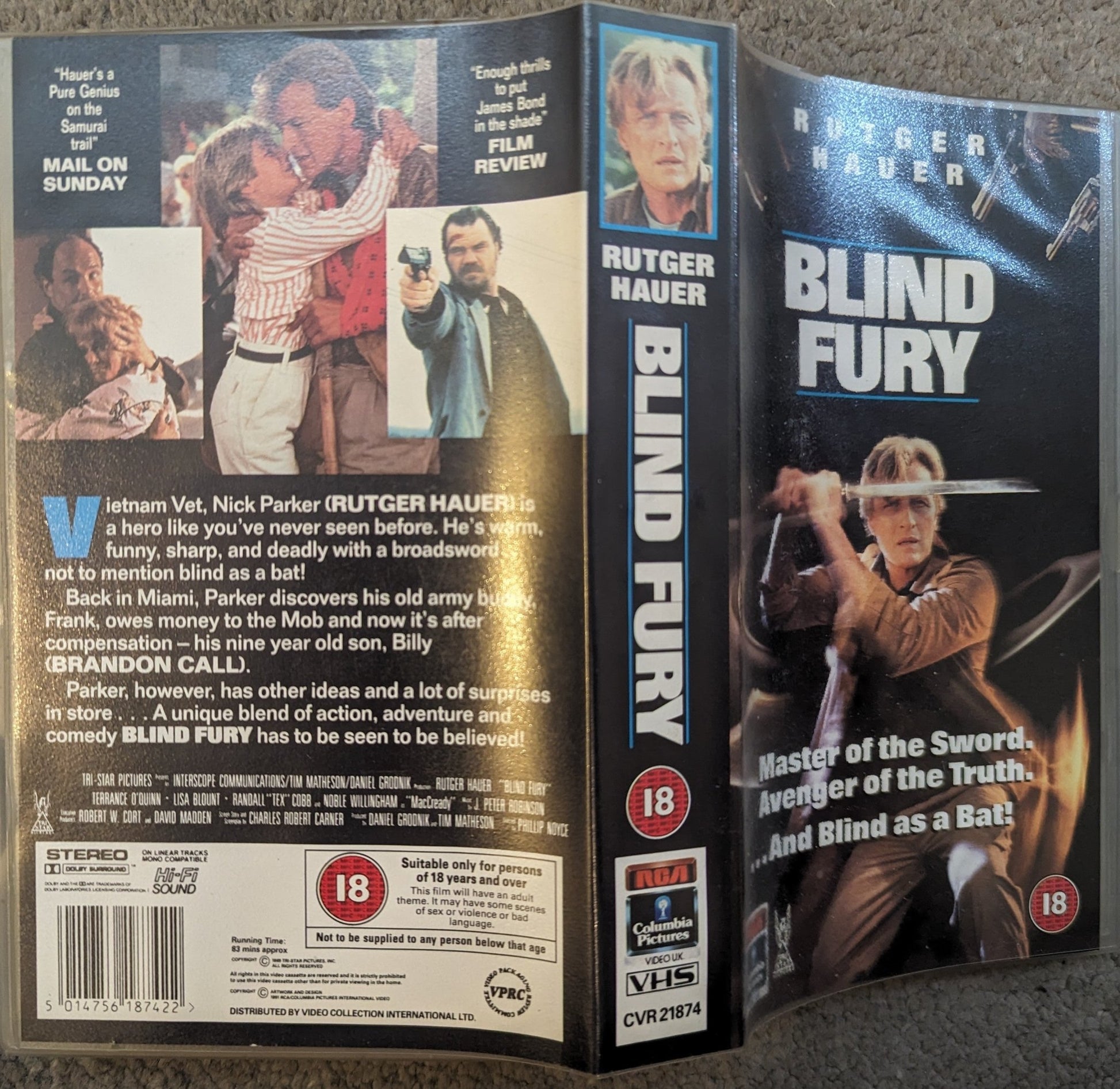 Blind Fury (1989) VHS Video - Flippin Retro Video Shop