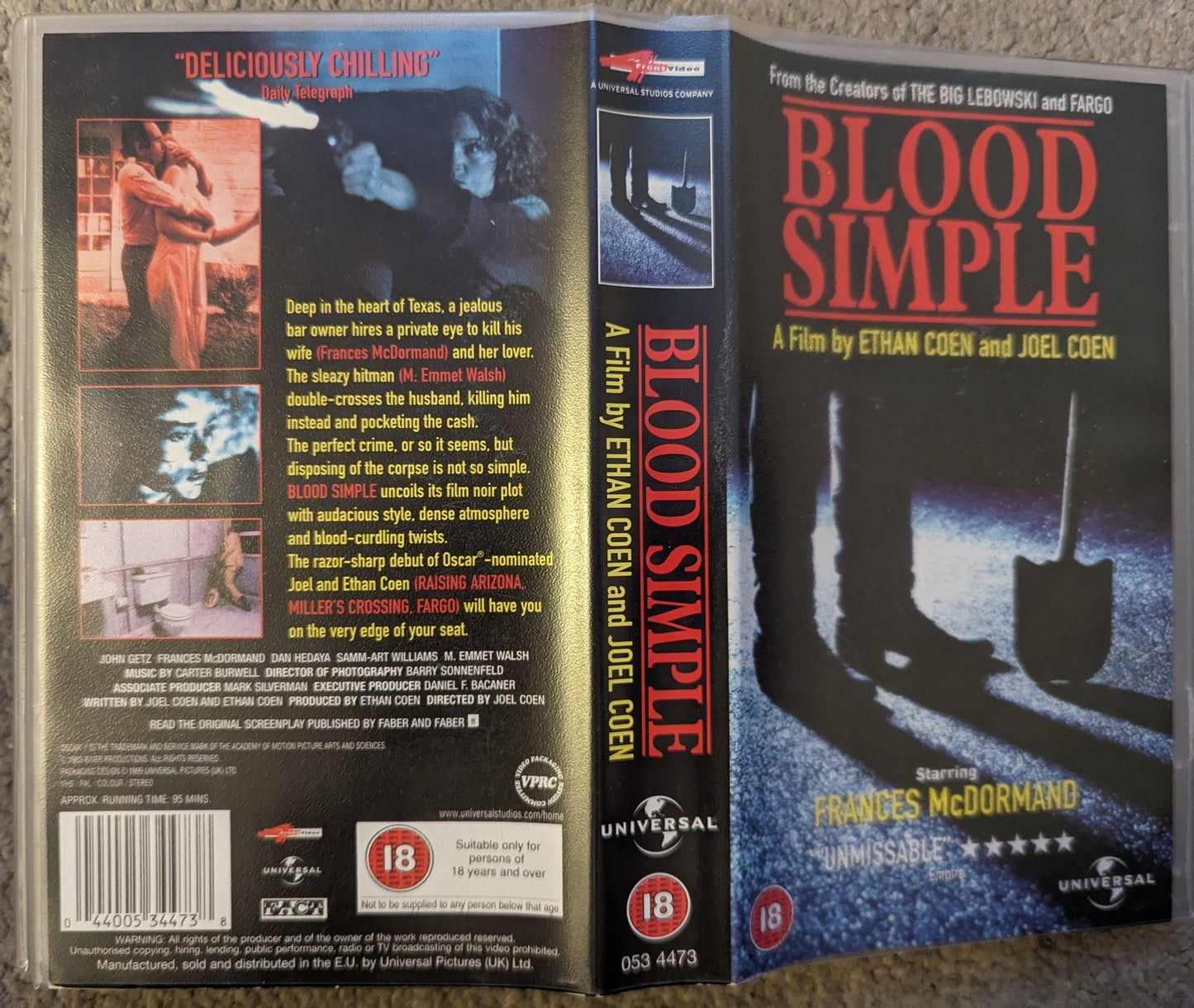 Blood Simple (1984) VHS Video - Flippin Retro Video Shop